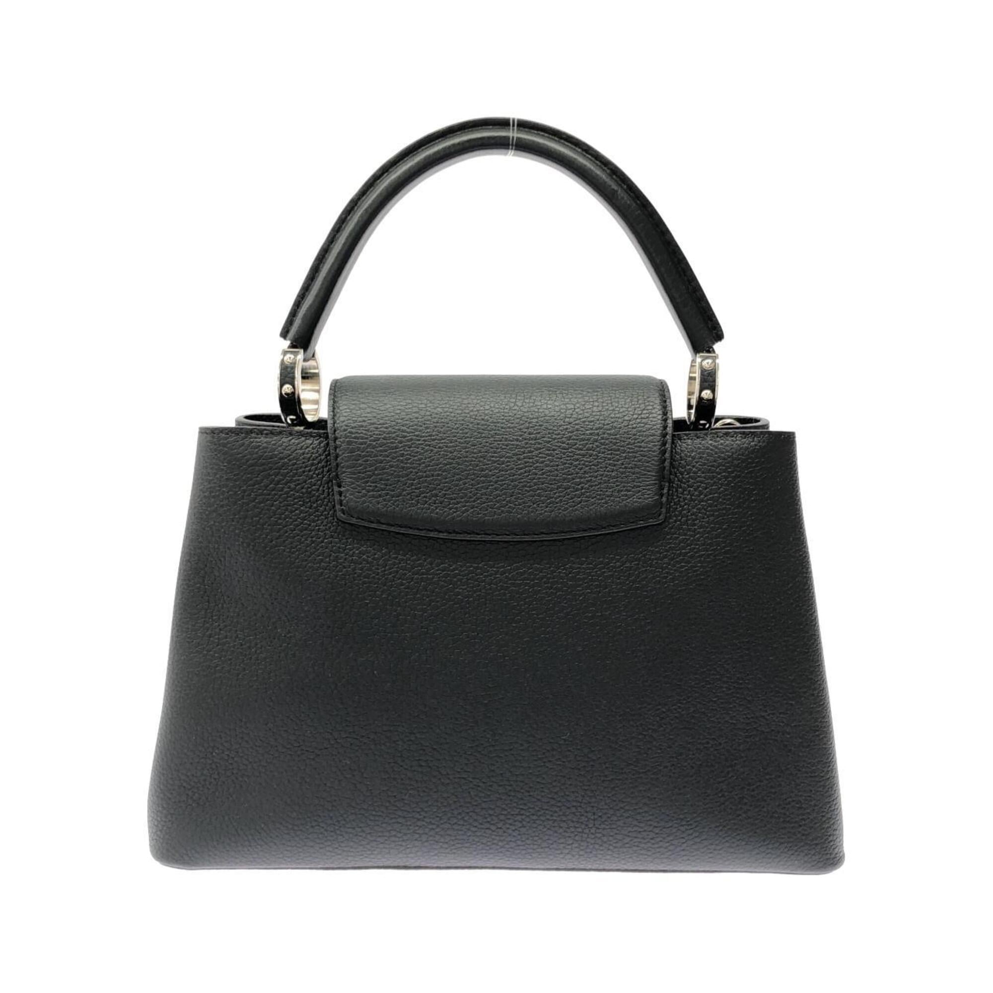 Louis Vuitton Black Leather Handbag (Pre-Owned)