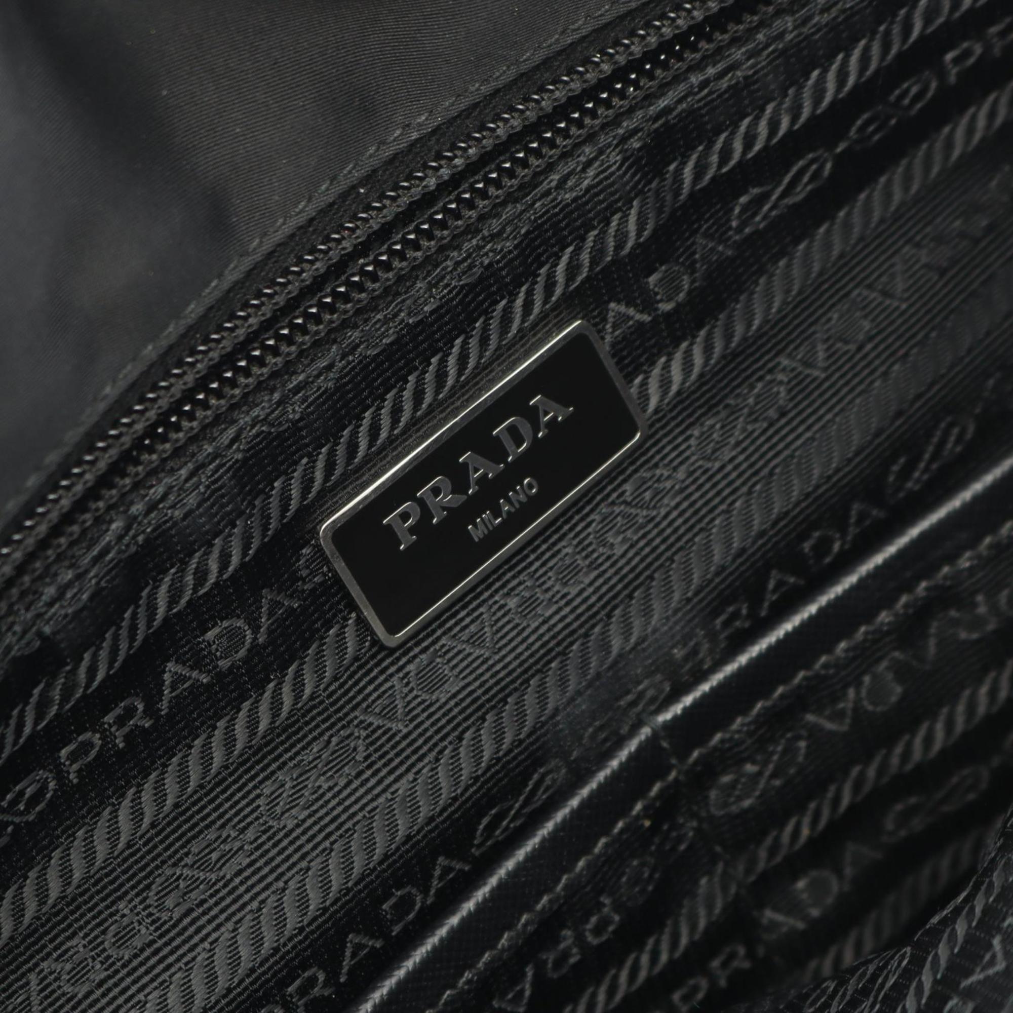 Prada Black Nylon Saffiano Triangle Shoulder Bag (Pre-Owned)