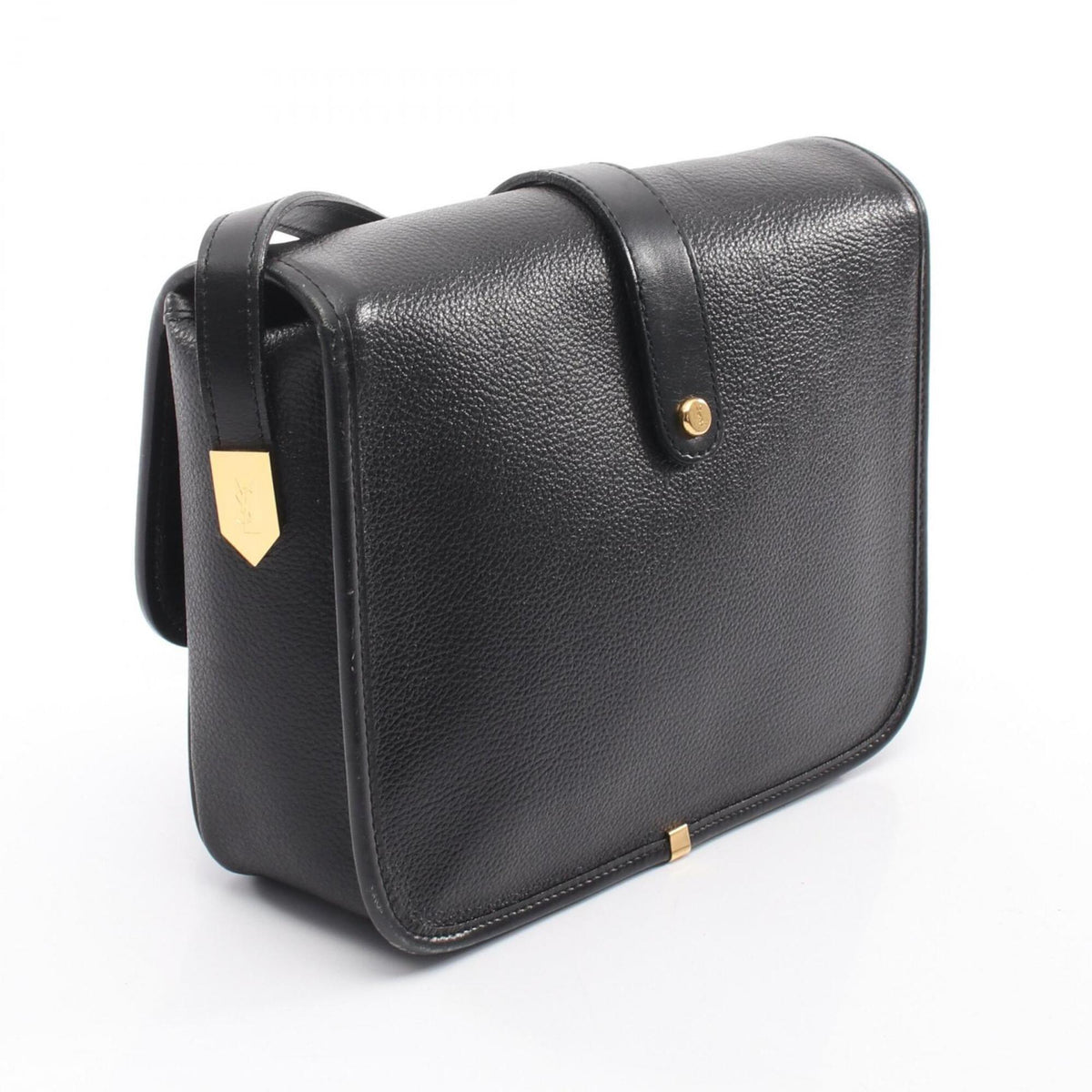 Yves Saint Laurent Black Leather Handbag Shoulder Bag (Pre-Owned)