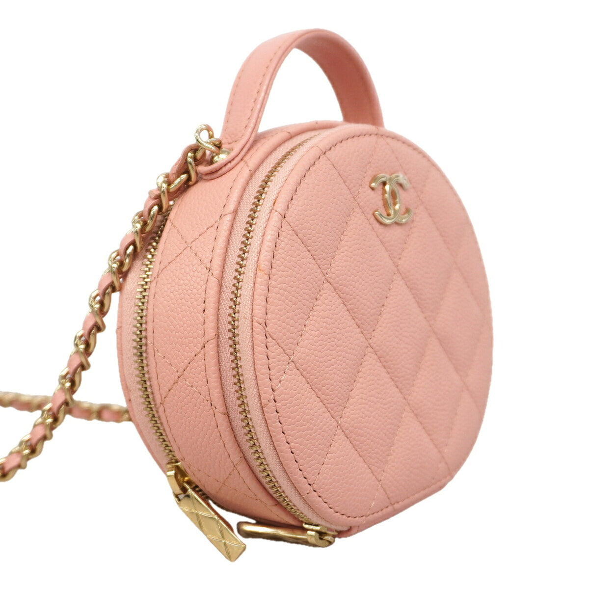 Chanel Pink Grained Calfskin Vanity Bag (Pre-Owned)