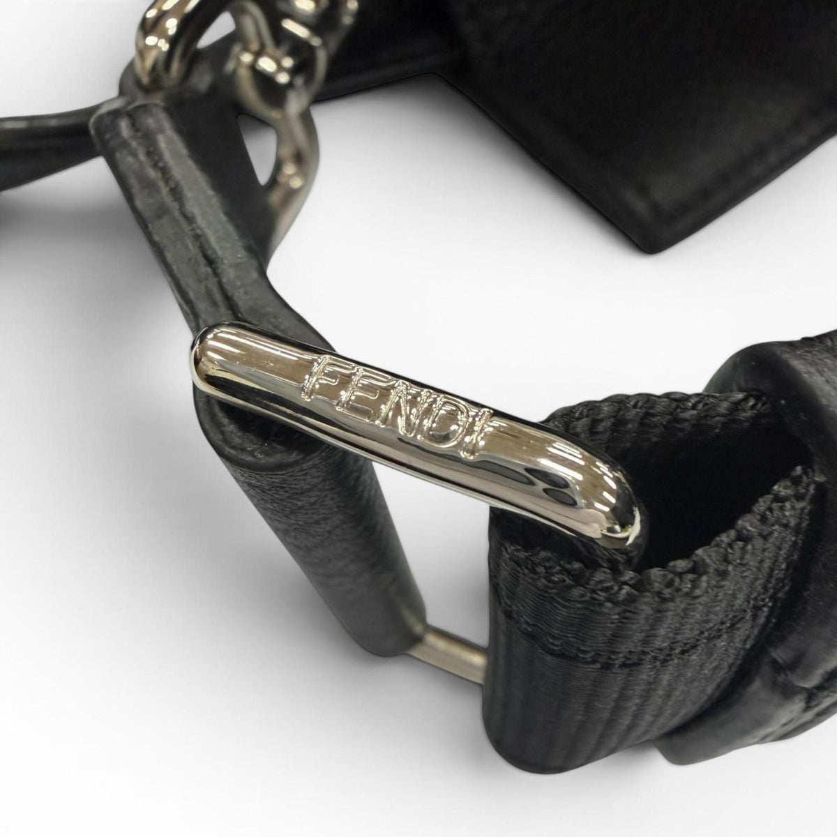Fendi Black Leather Handbag Shoulder Bag (Pre-Owned)