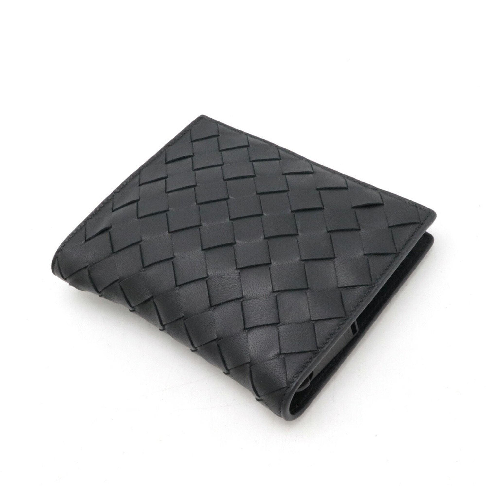 Bottega Veneta Intrecciato Black Light Gray Leather Nylon Eco-Bag Tote Bag (Pre-Owned)