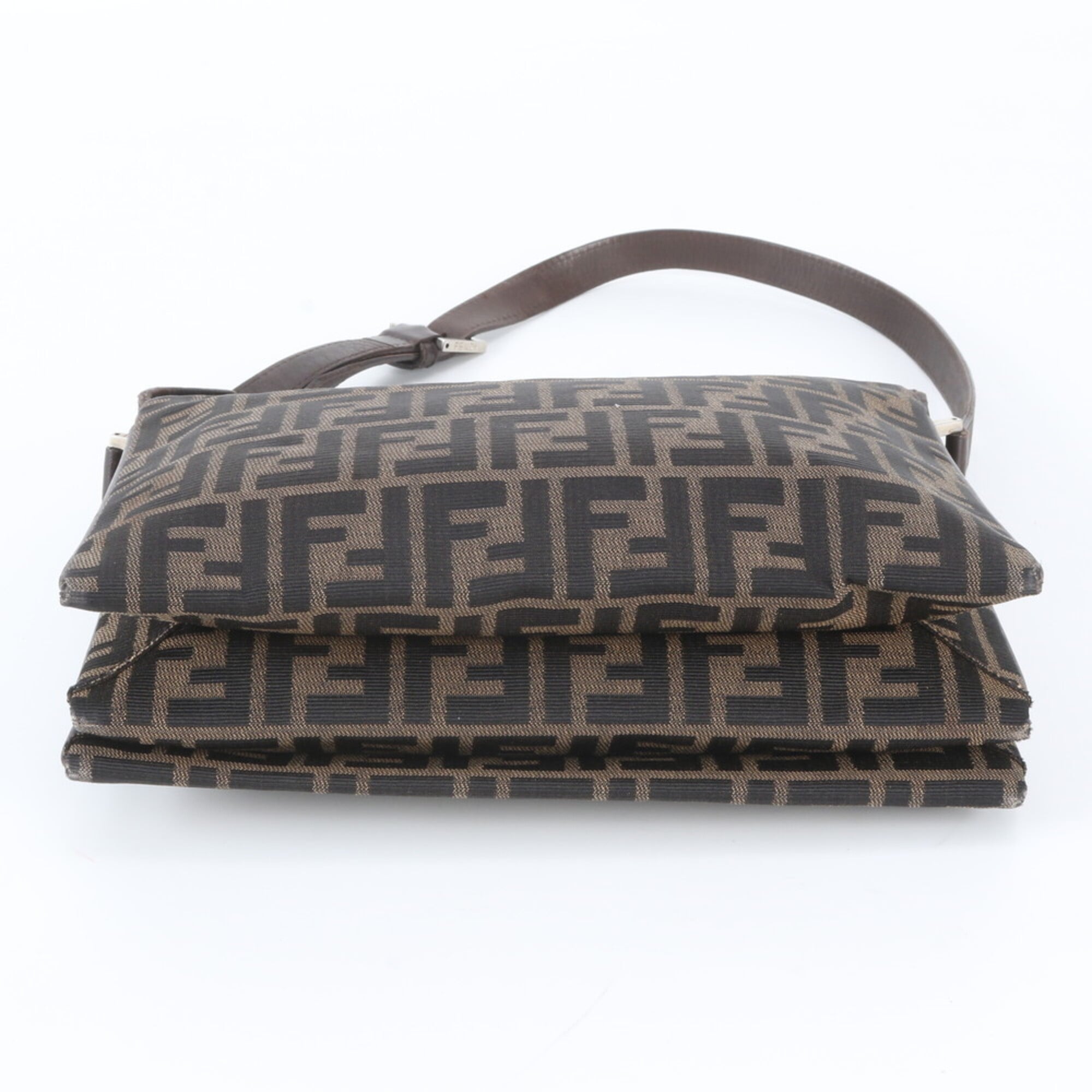 Fendi Brown Leather Handbag Shoulder Bag (Pre-Owned)