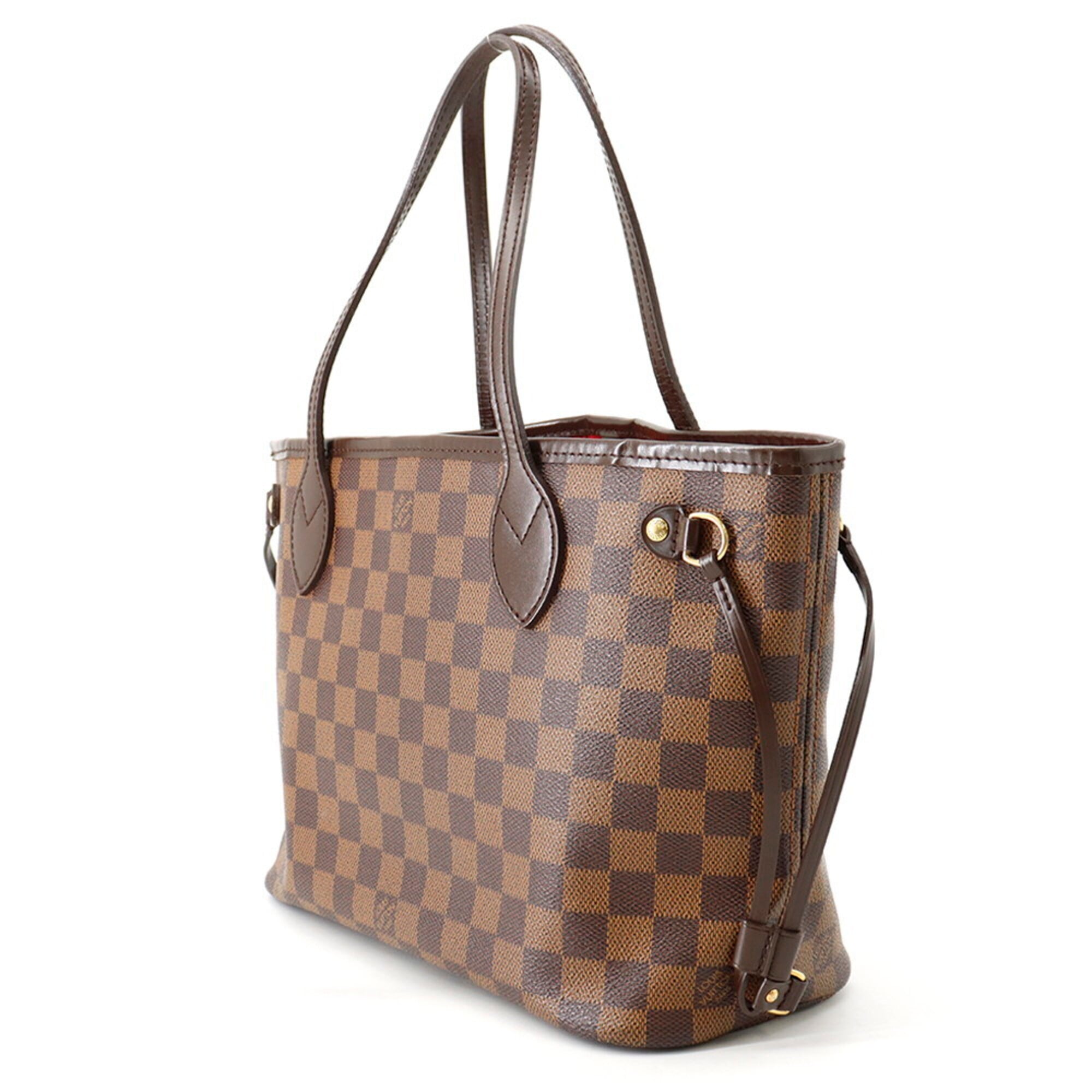 Louis Vuitton Damier Damier Canvas Ebene Red Color Handbag Tote Bag (Pre-Owned)