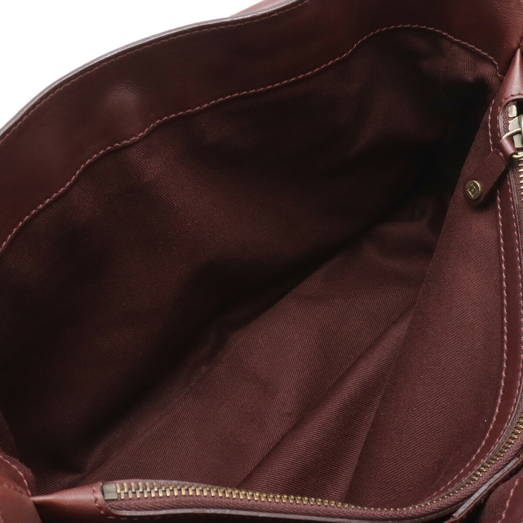 Celine Bordeaux Leather Handbag Tote Bag (Pre-Owned)