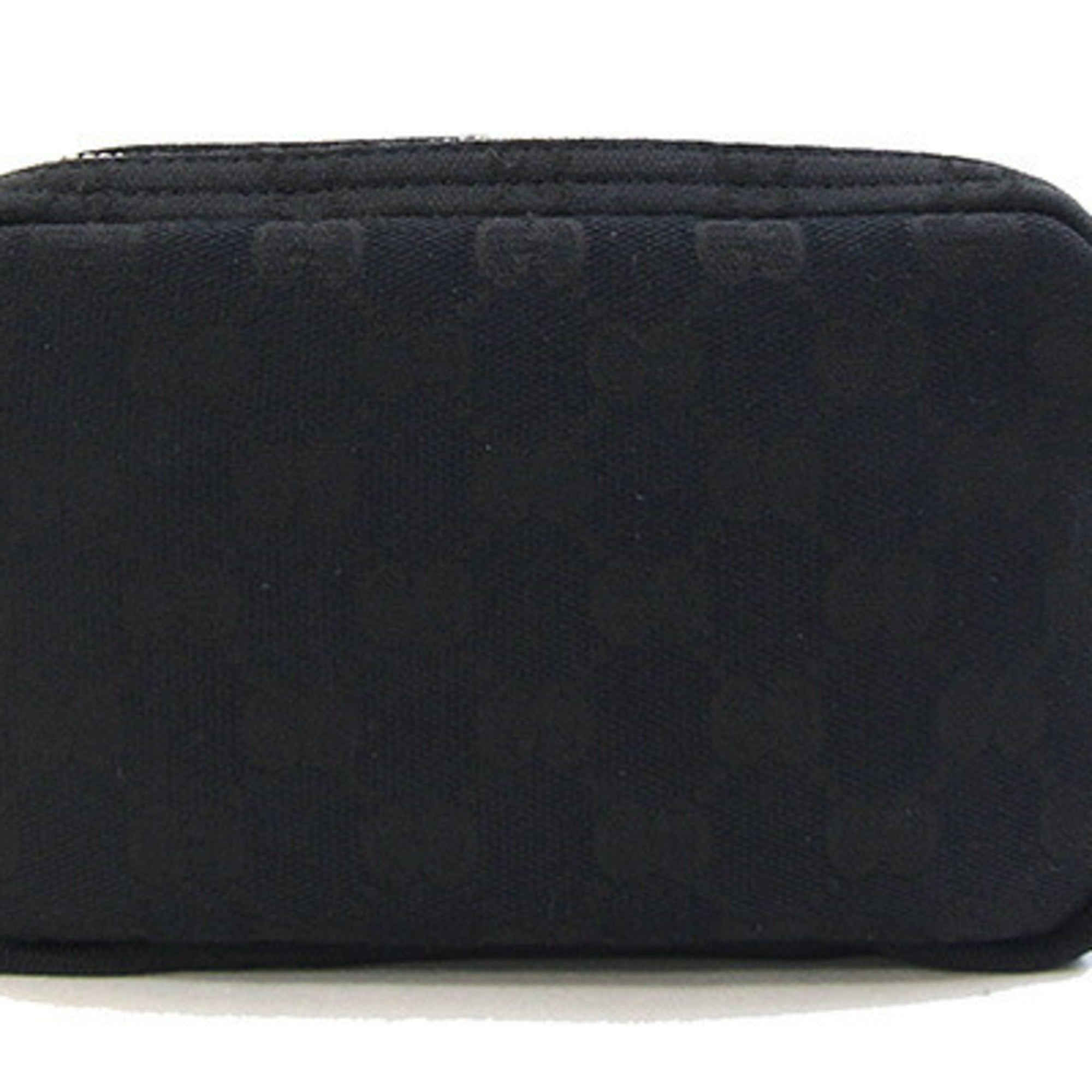 Gucci Black Canvas Leather Pochette Shoulder Bag (Pre-Owned)