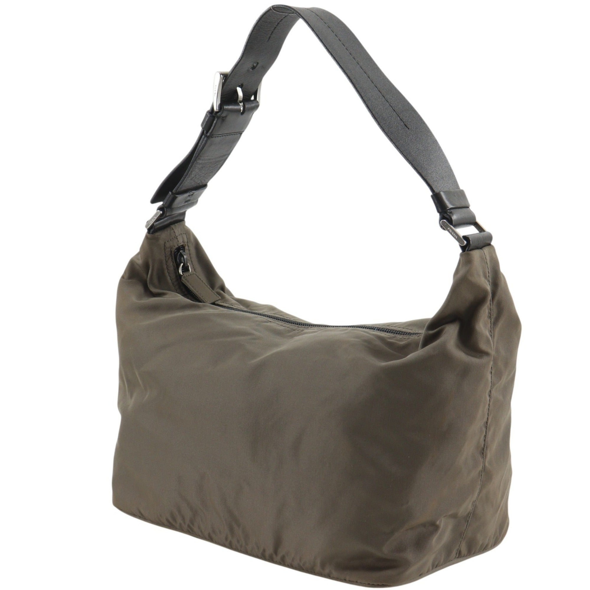 Prada Brown Nylon Shoulder Bag (Pre-Owned)