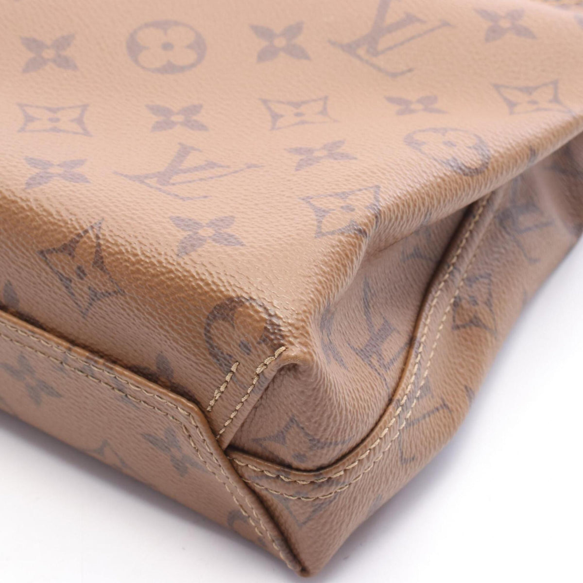Louis Vuitton Brown Monogram Reverse Coated Canvas Leather Handbag (Pre-Owned)