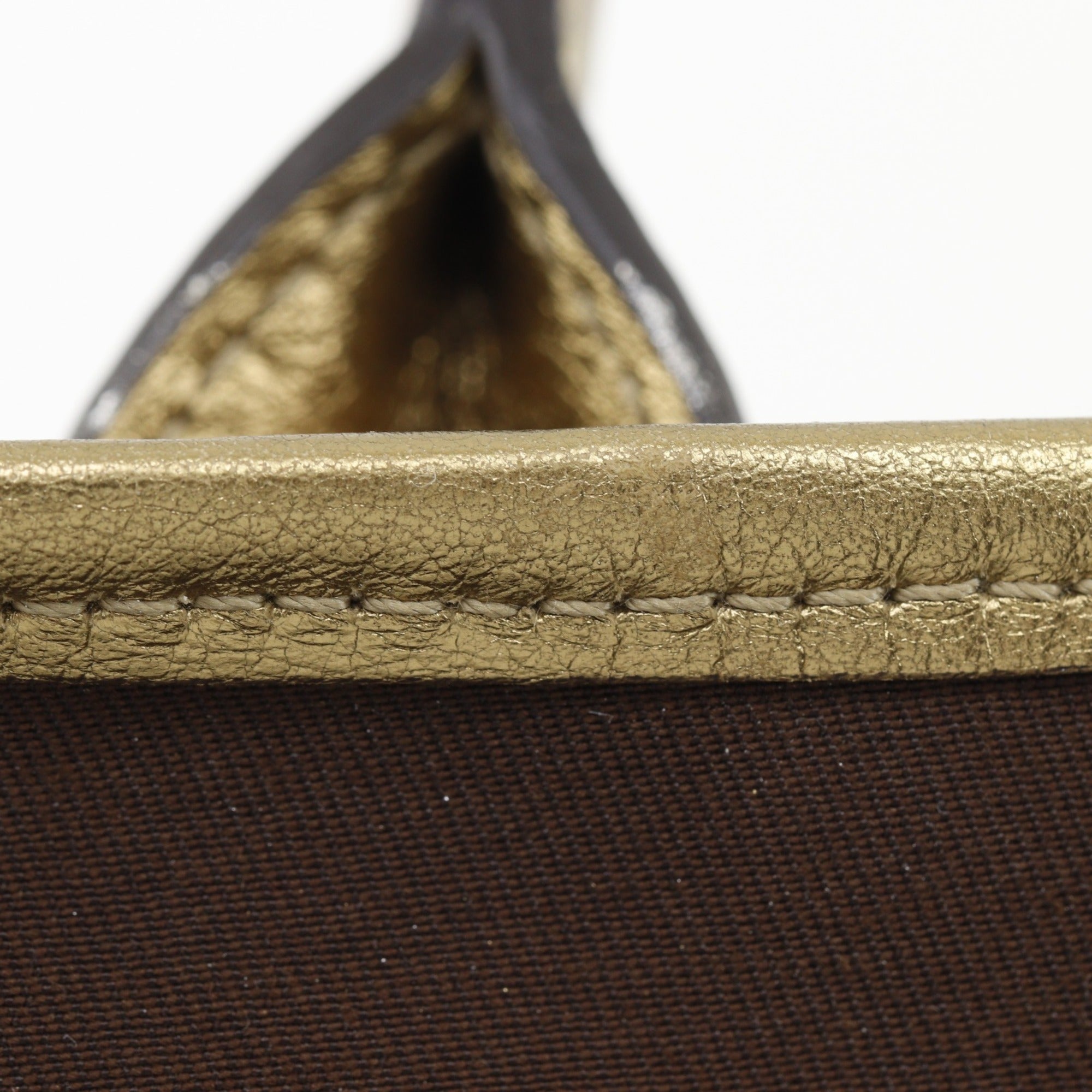 Gucci Gold Gg Canvas Tote Bag (Pre-Owned)