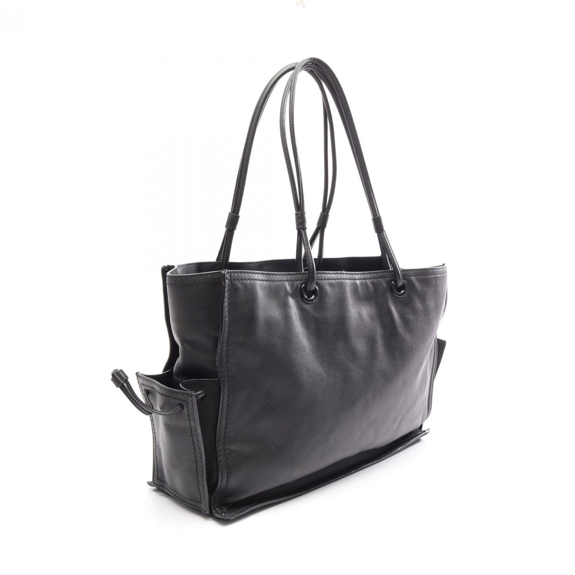 Loewe Black Leather Handbag Tote Bag (Pre-Owned)