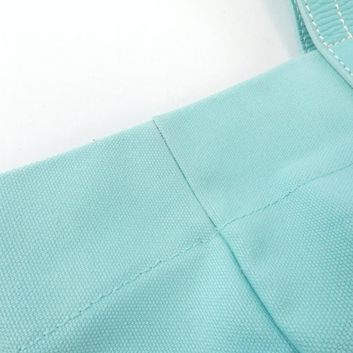 Tiffany Tiffany Blue Canvas Leather Handbag (Pre-Owned)
