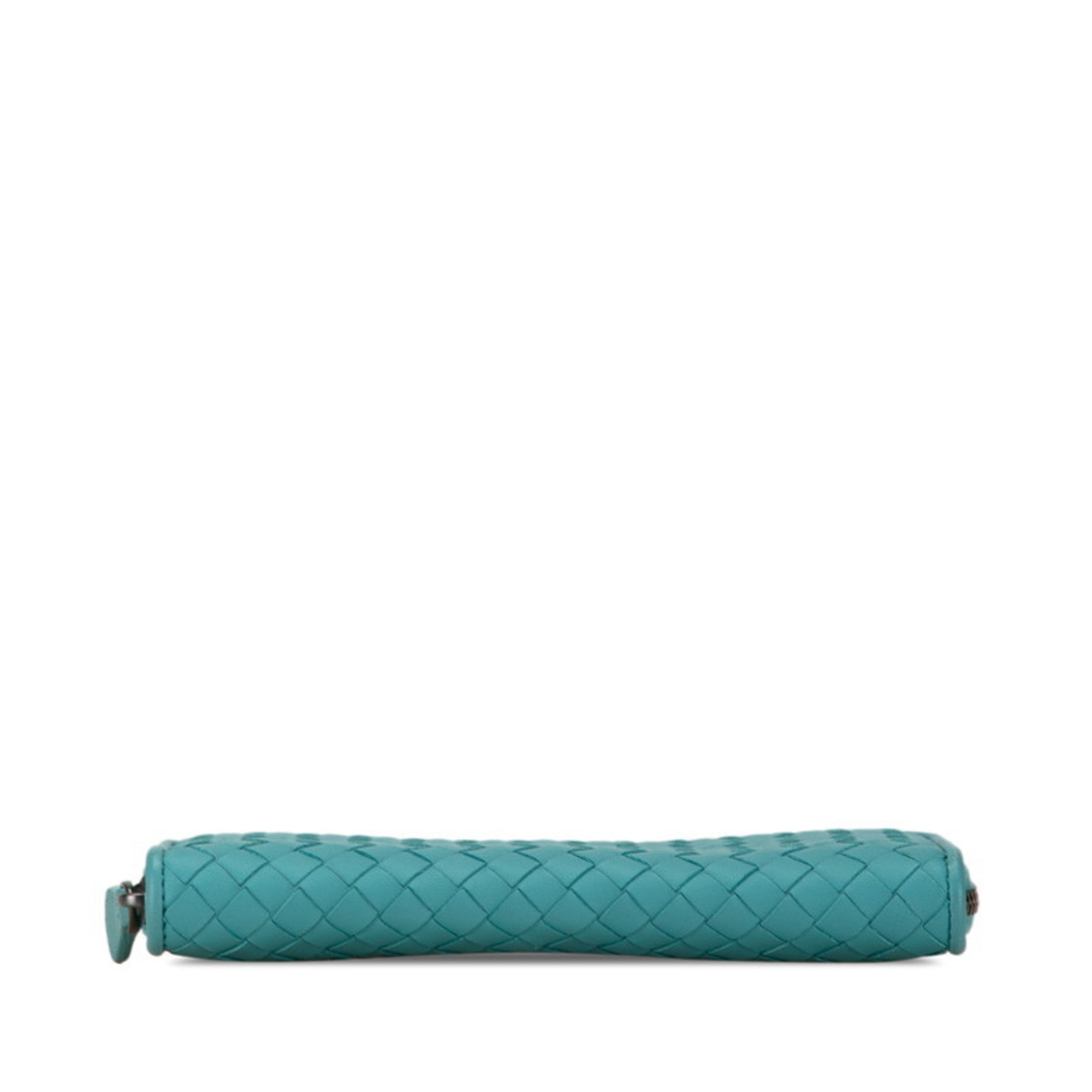 Bottega Veneta Emerald Green Leather Long Wallet (Bi-Fold) (Pre-Owned)