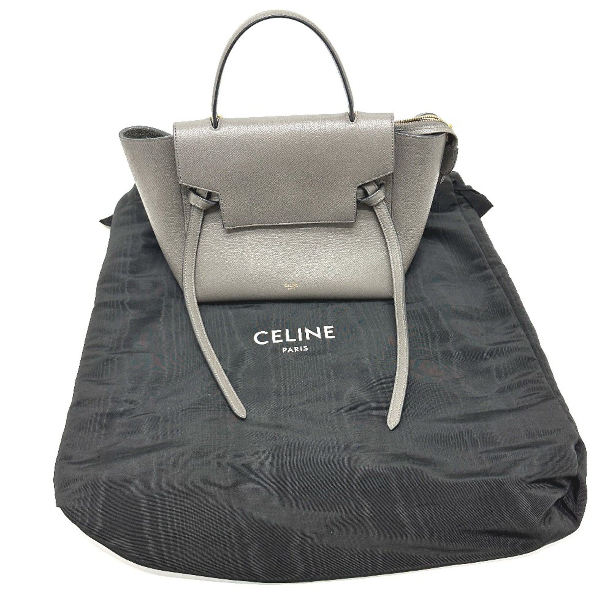 Celine Gray Leather Handbag (Pre-Owned)