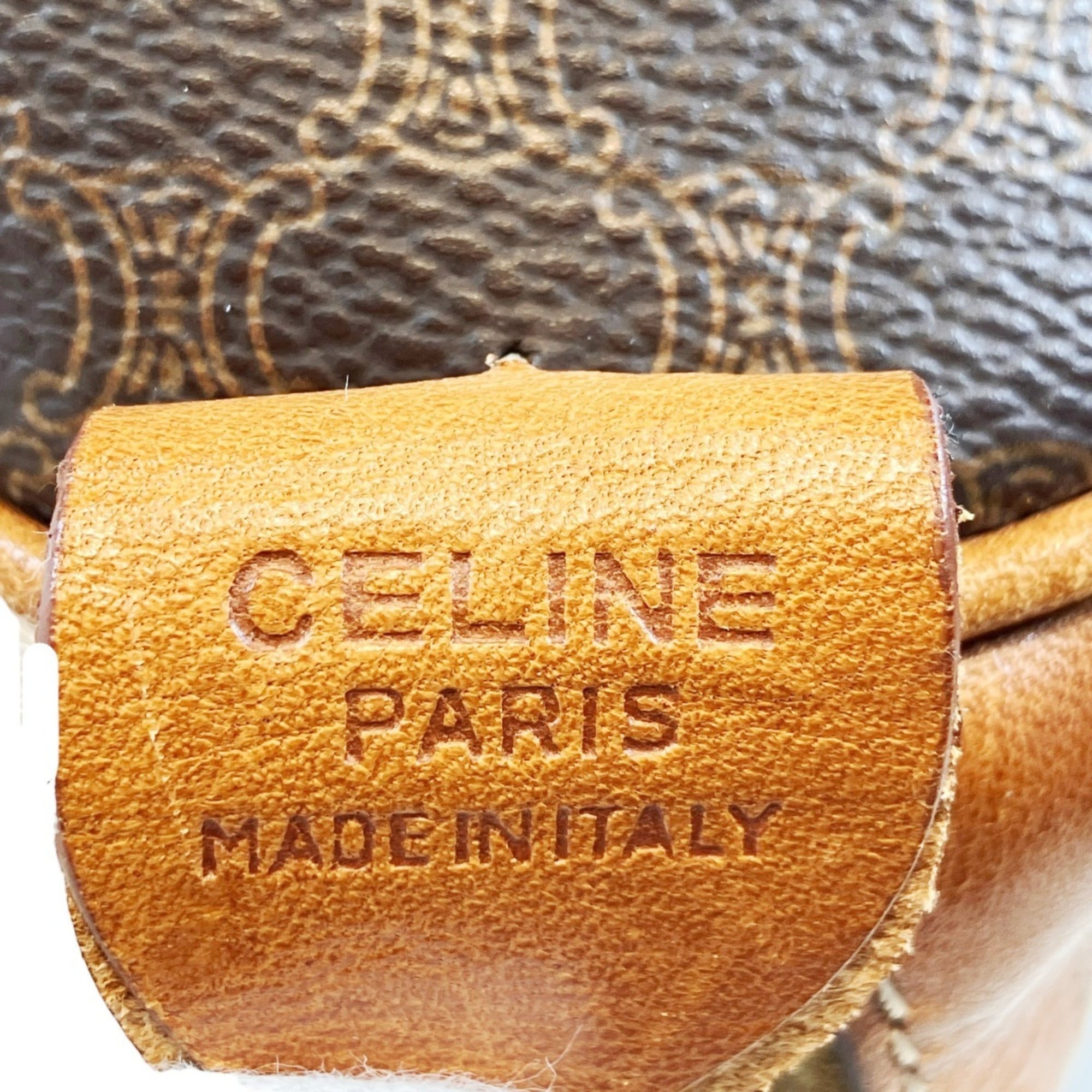Celine Macadam Brown Coated Canvas Boston Bag (Pre-Owned)