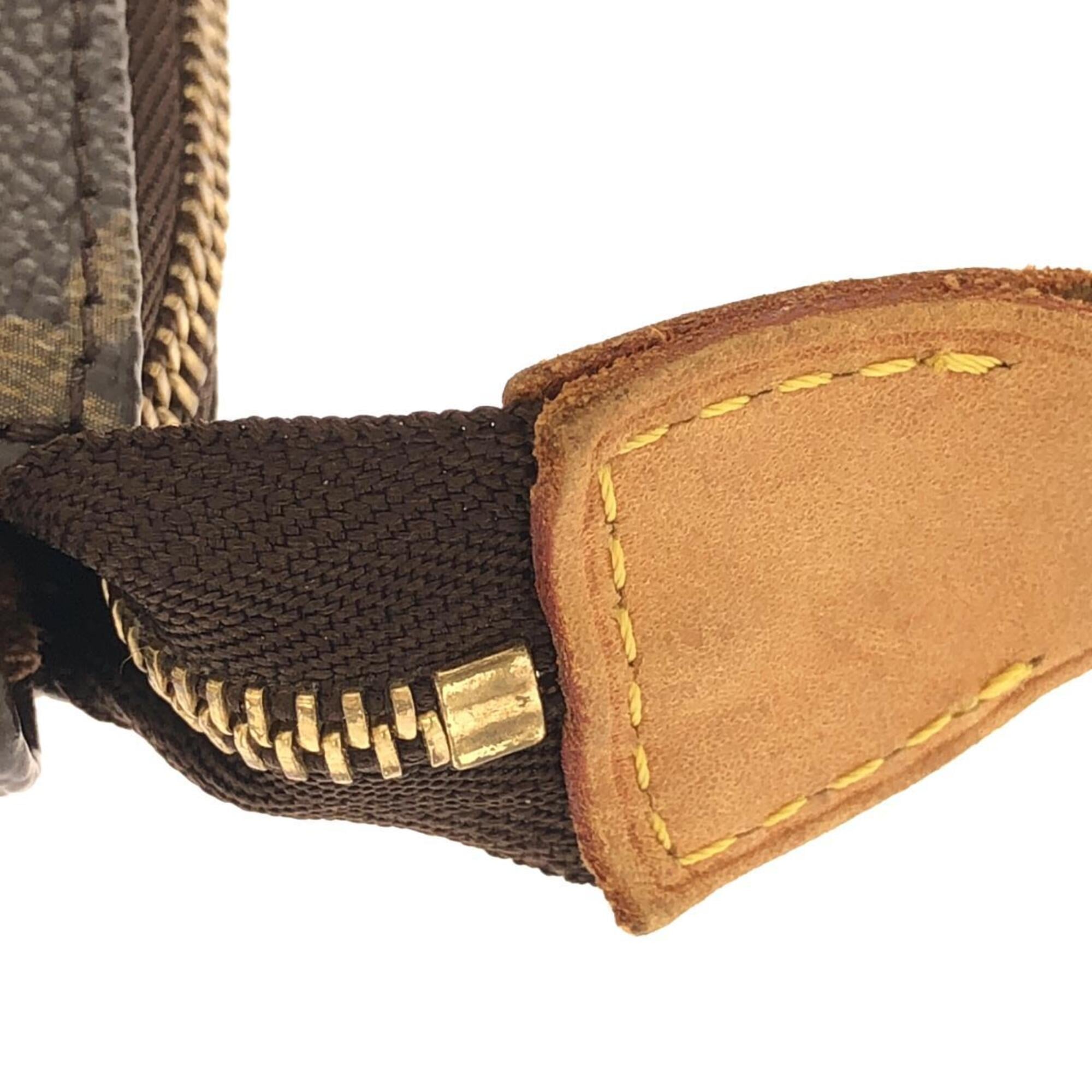 Louis Vuitton Monogram Marron Coated Canvas Pochette (Pre-Owned)