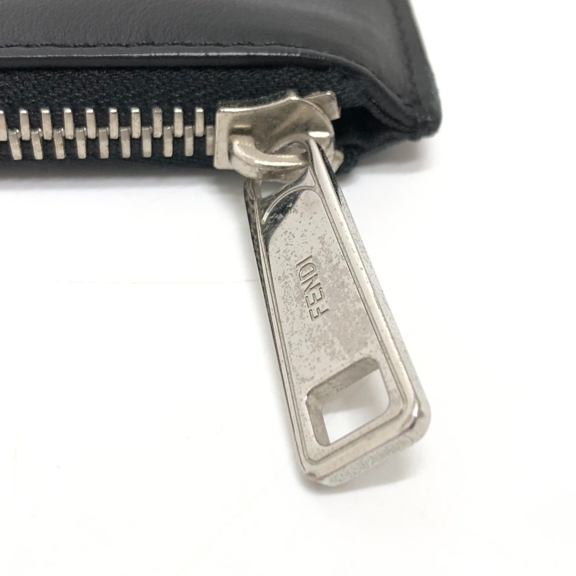 Fendi Black Multi-Color Leather Clutch Bag (Pre-Owned)