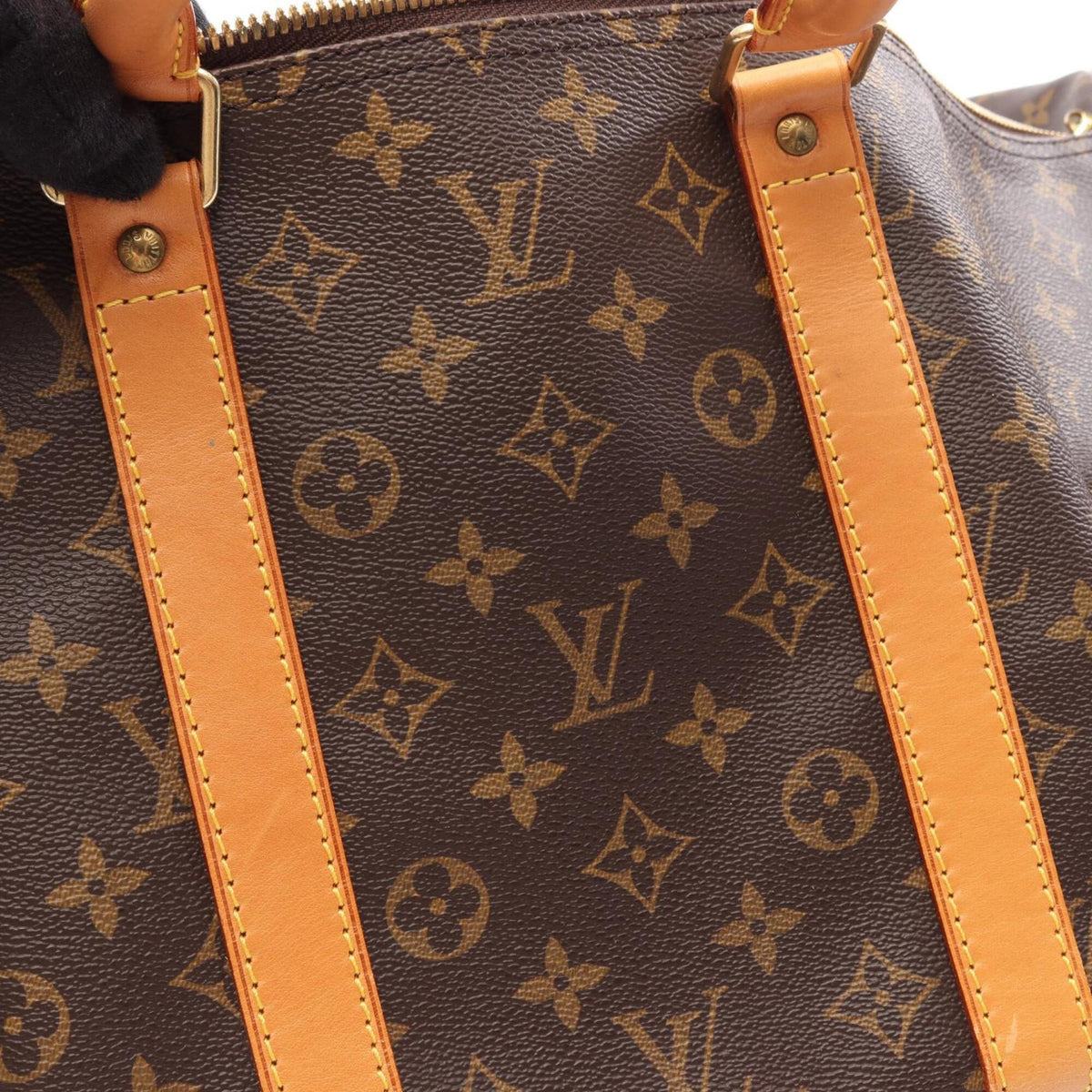 Louis Vuitton Brown Monogram Coated Canvas Leather Boston Bag Handbag (Pre-Owned)