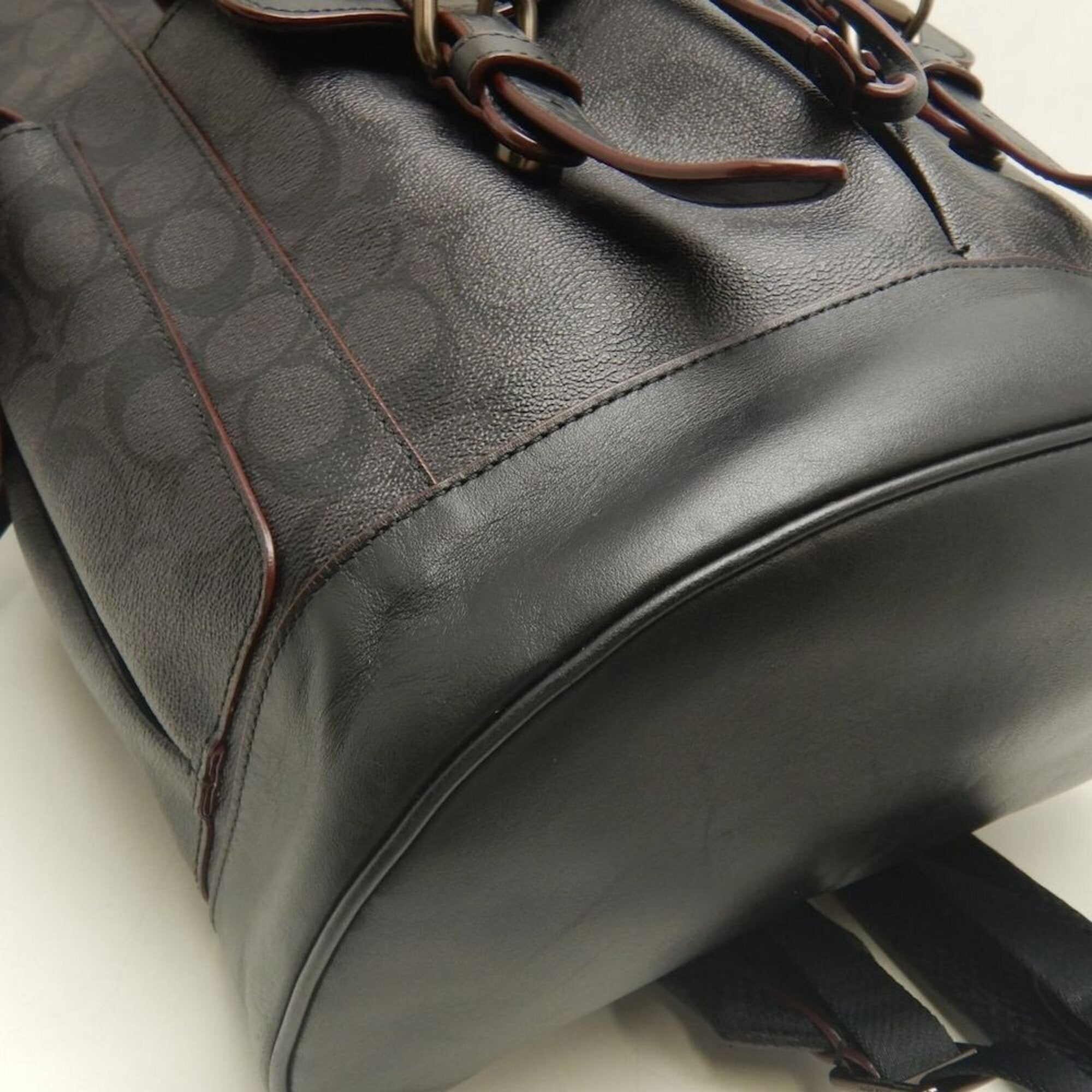 Coach Black Coated Canvas Backpack (Pre-Owned)