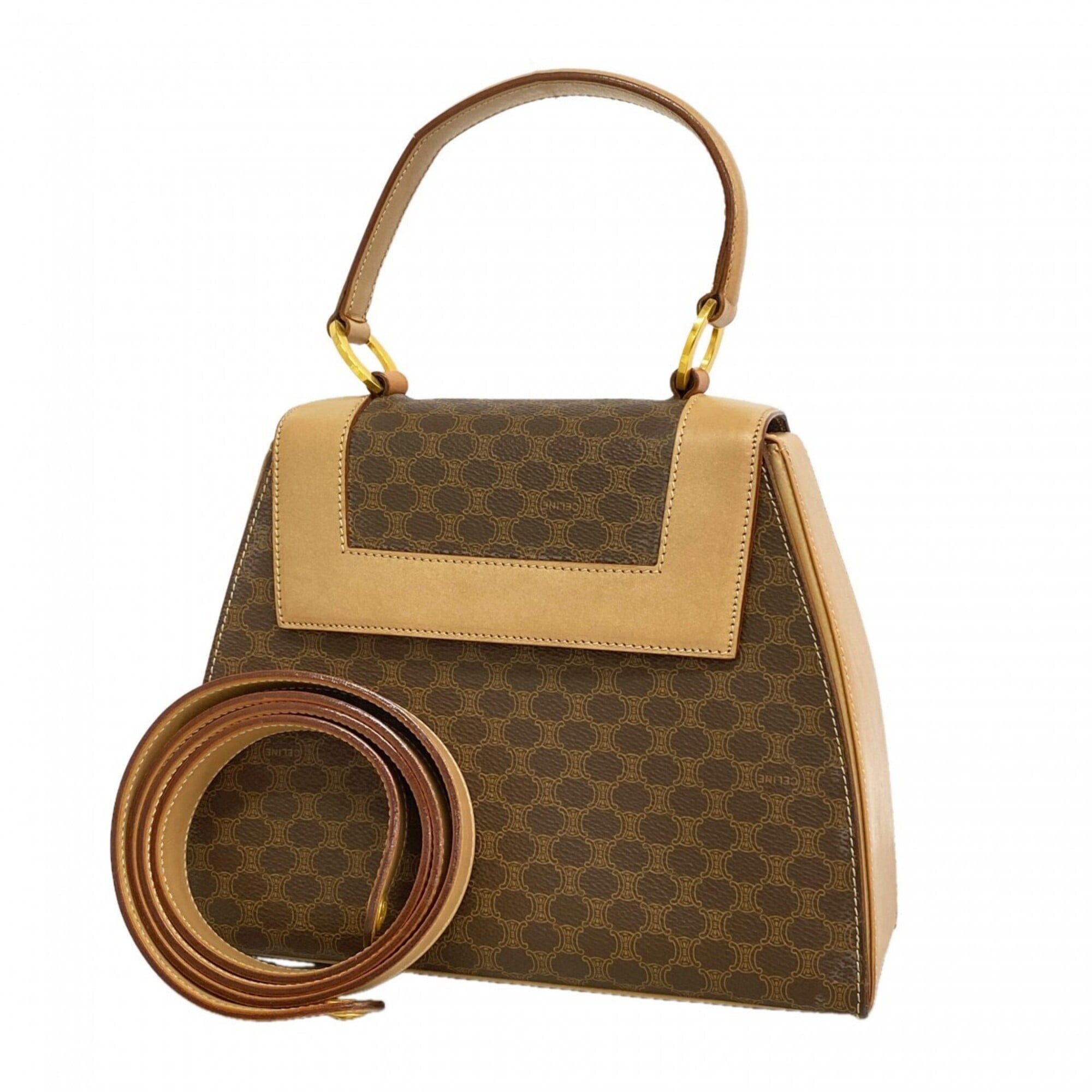 Celine Brown Pvc Handbag (Pre-Owned)