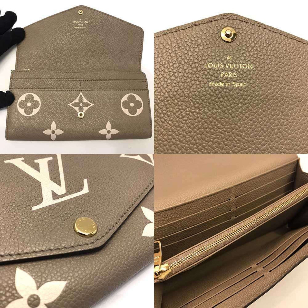 Louis Vuitton Monogram Empreinte Tourterelle Monogram Empreinte Long Wallet (Bi-Fold) (Pre-Owned)