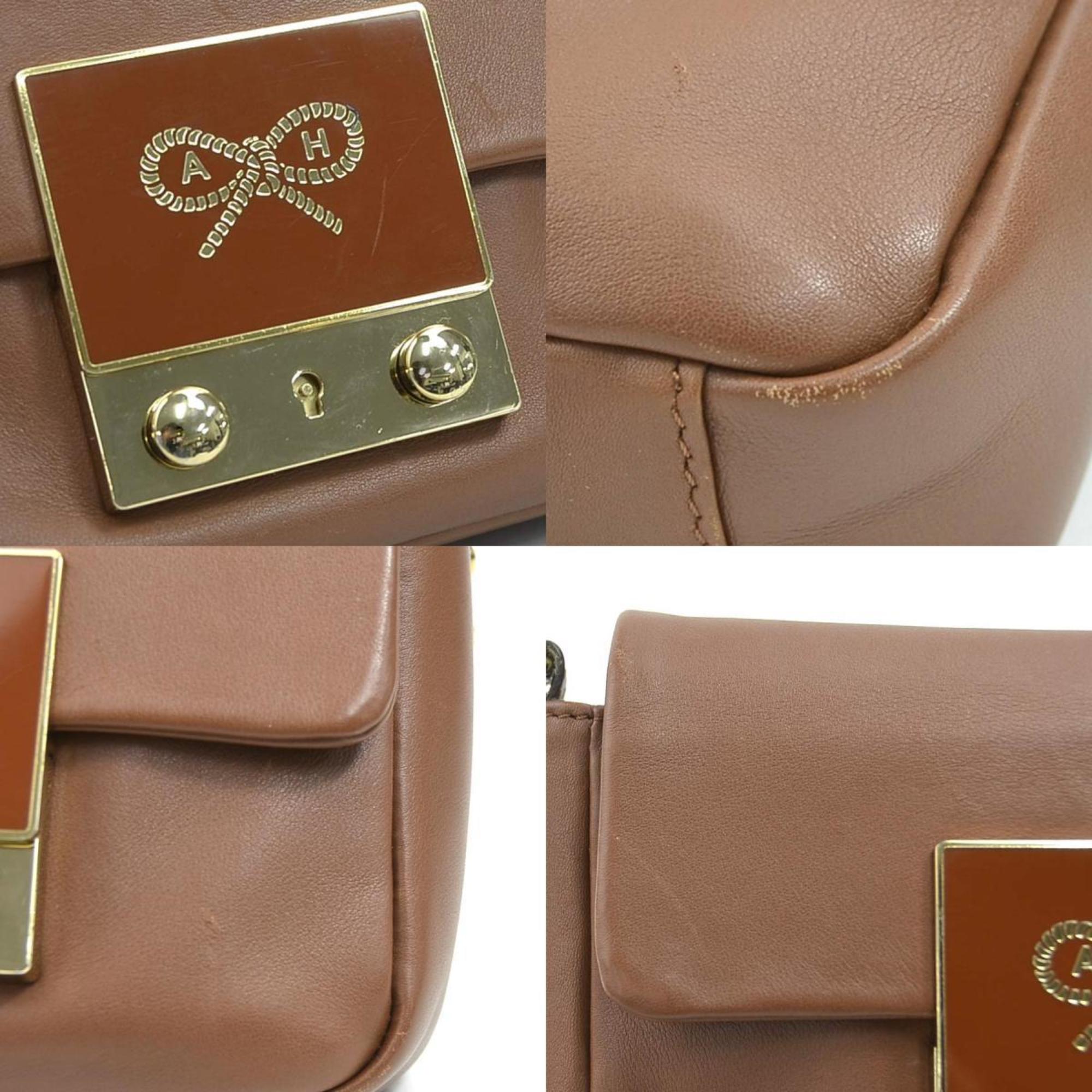Anya Hindmarch Brown Leather Shoulder Bag (Pre-Owned)