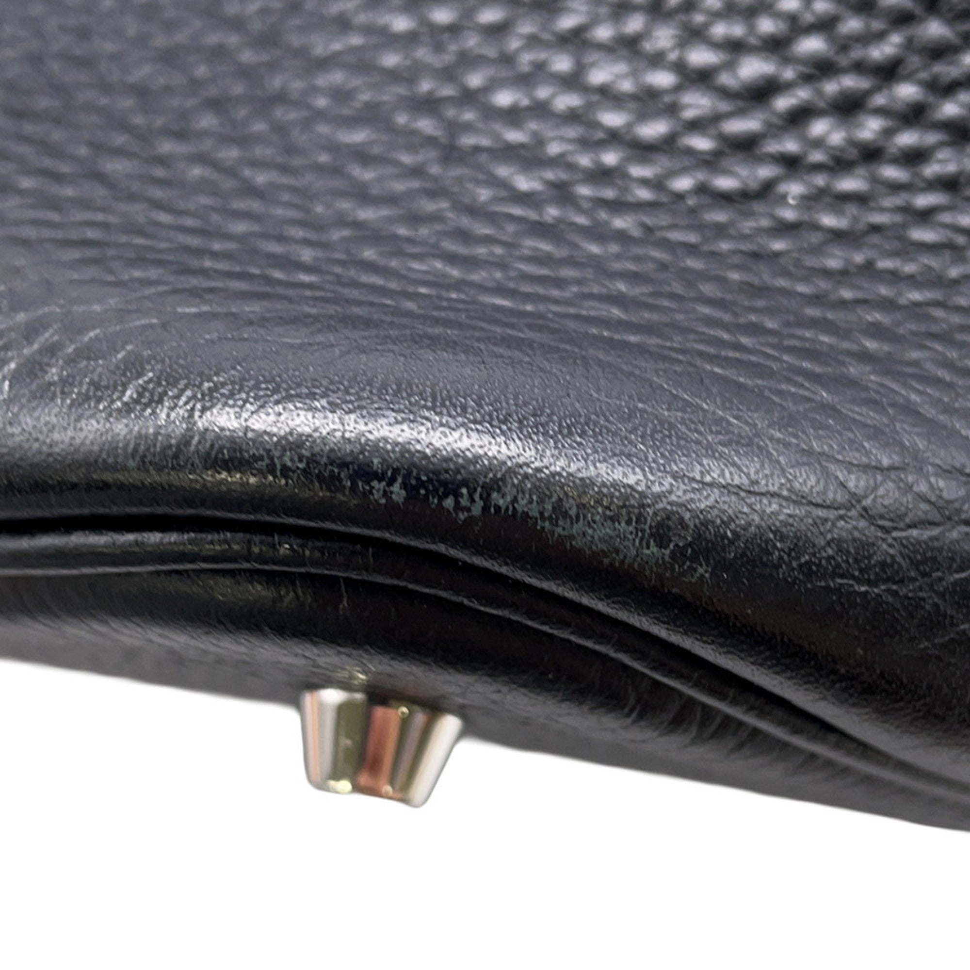 Hermes Black Taurillon Clemence Leather Handbag (Pre-Owned)