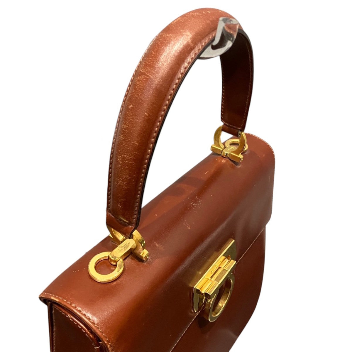 Salvatore Ferragamo Brown Leather Handbag (Pre-Owned)