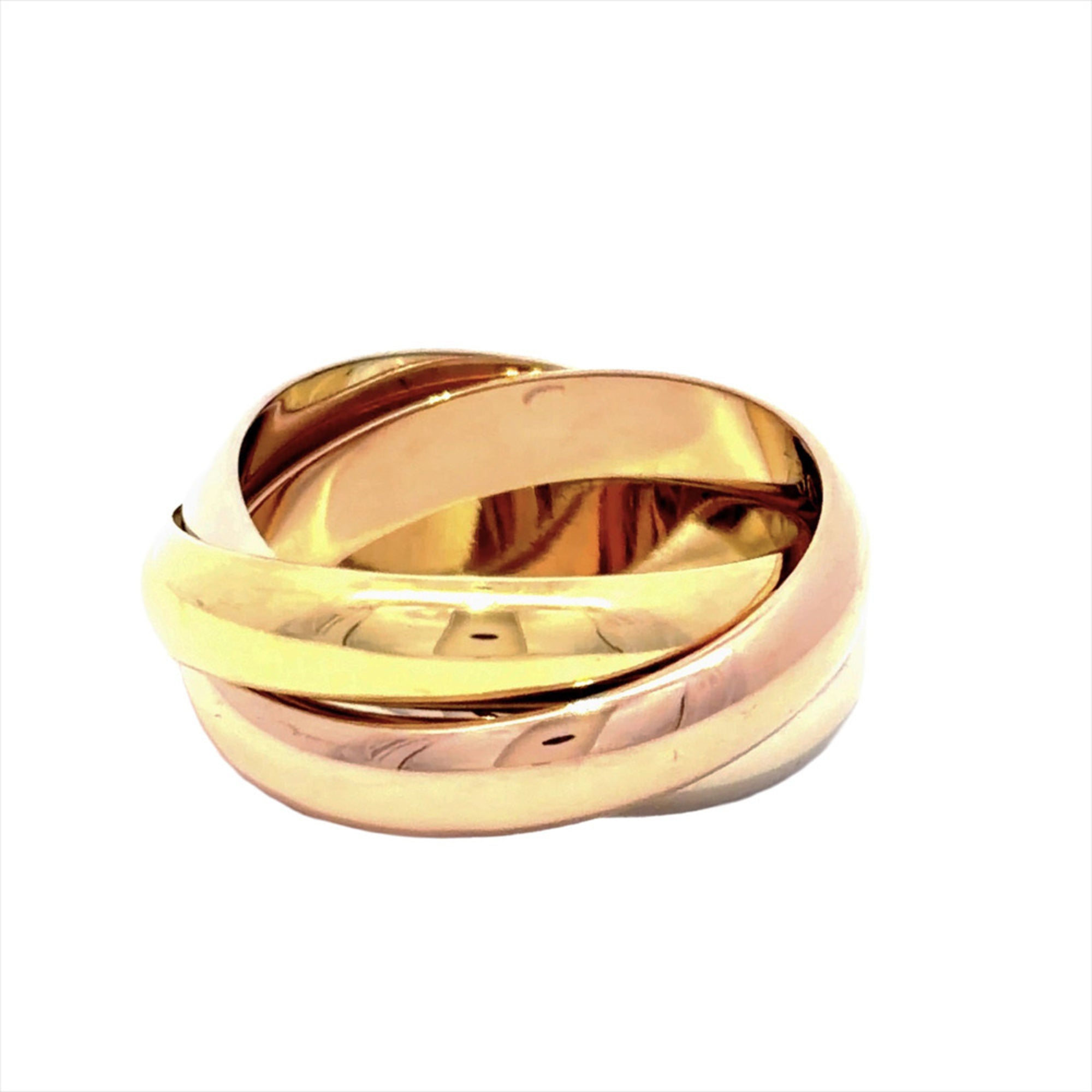Cartier Trinity Pink Gold White Gold Yellow Gold Yellow Gold (18K) Pink Gold (18K) White Gold (18K) Band Ring (Pre-Owned)
