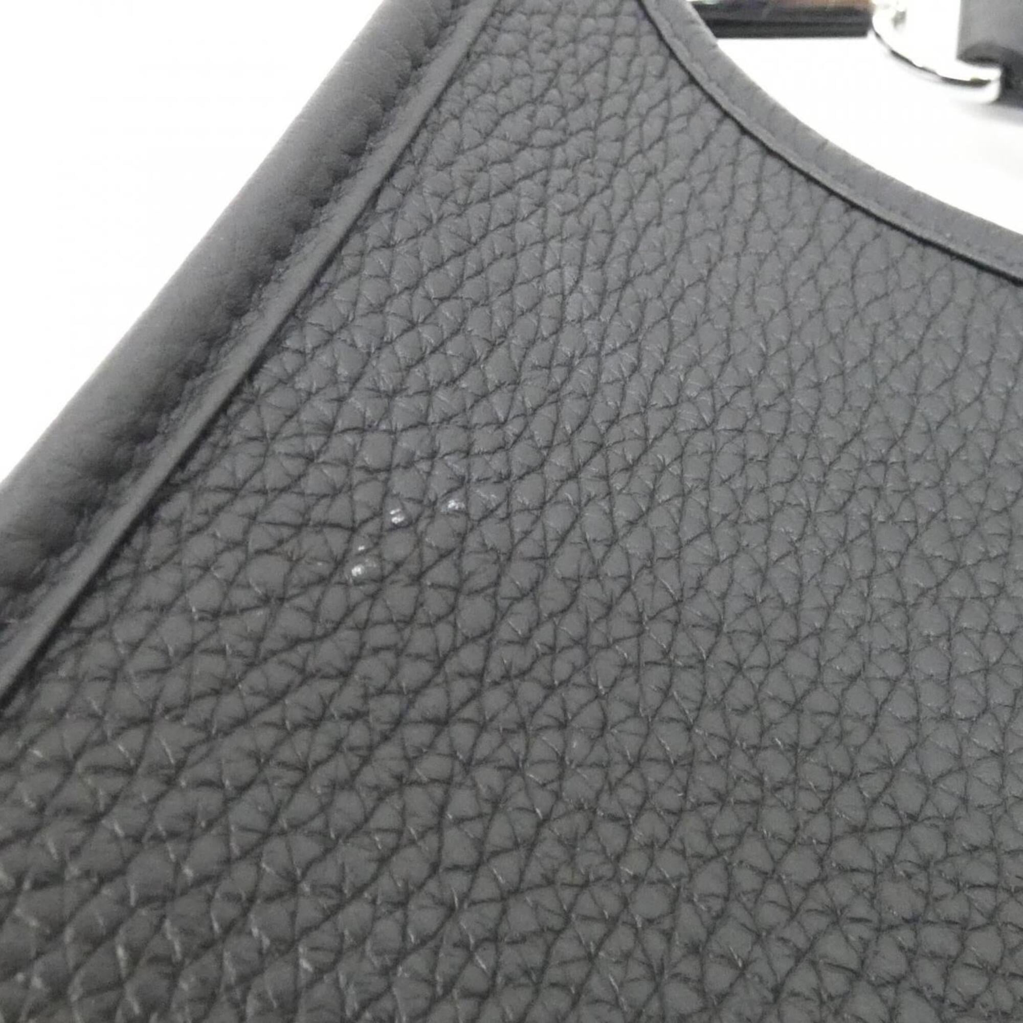 Hermes Black Taurillon Clemence Leather Shoulder Bag (Pre-Owned)