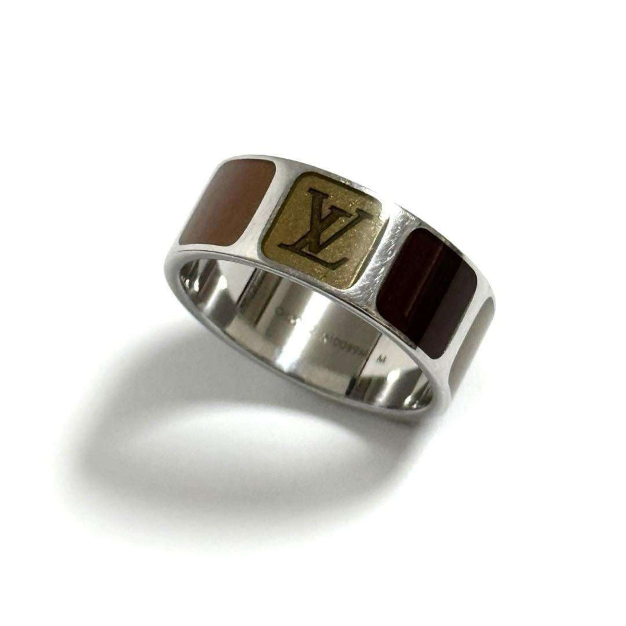 Louis Vuitton Brown Metal Band Ring (Pre-Owned)