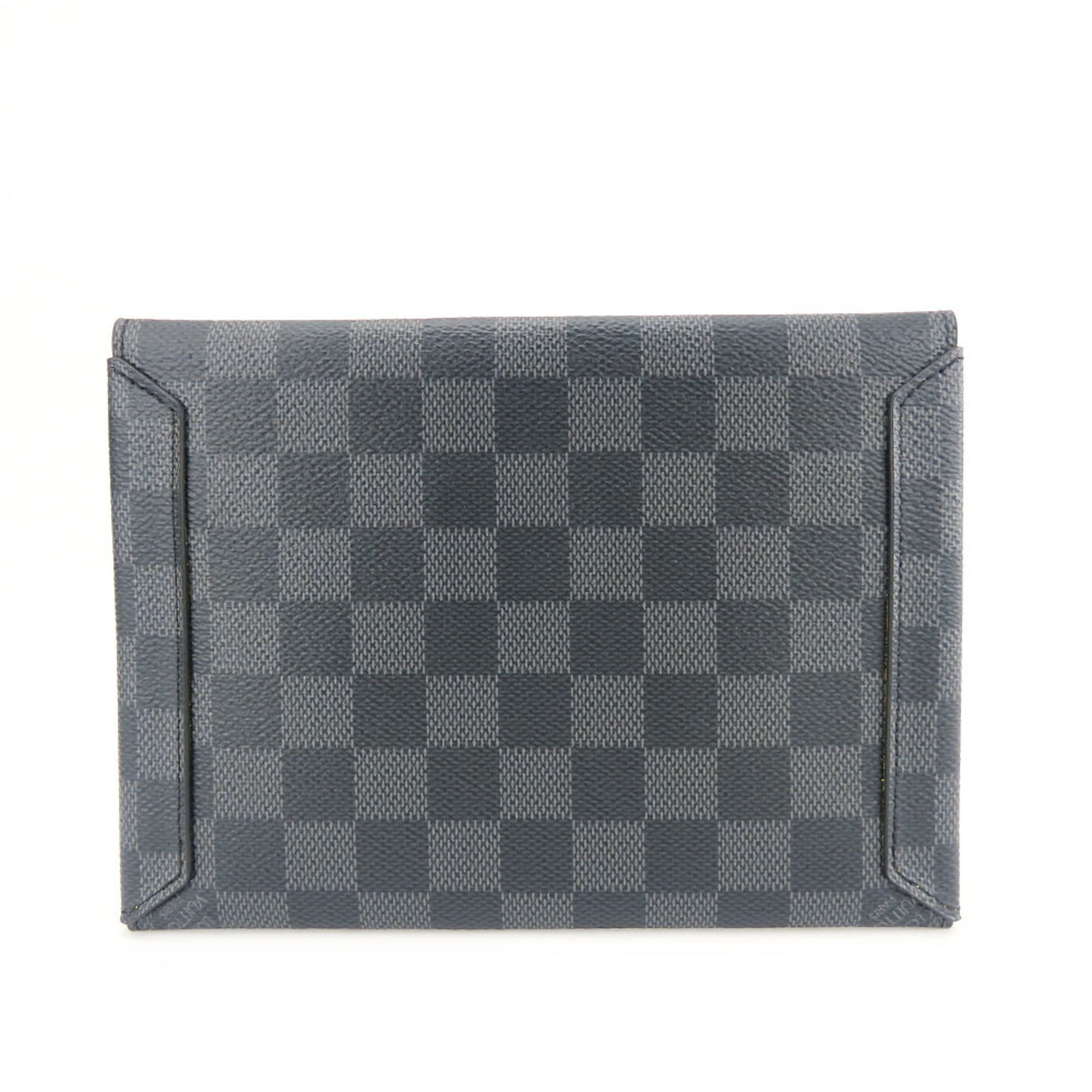 Louis Vuitton Damier Graphite Black Gray Damier Graphite Clutch Bag (Pre-Owned)