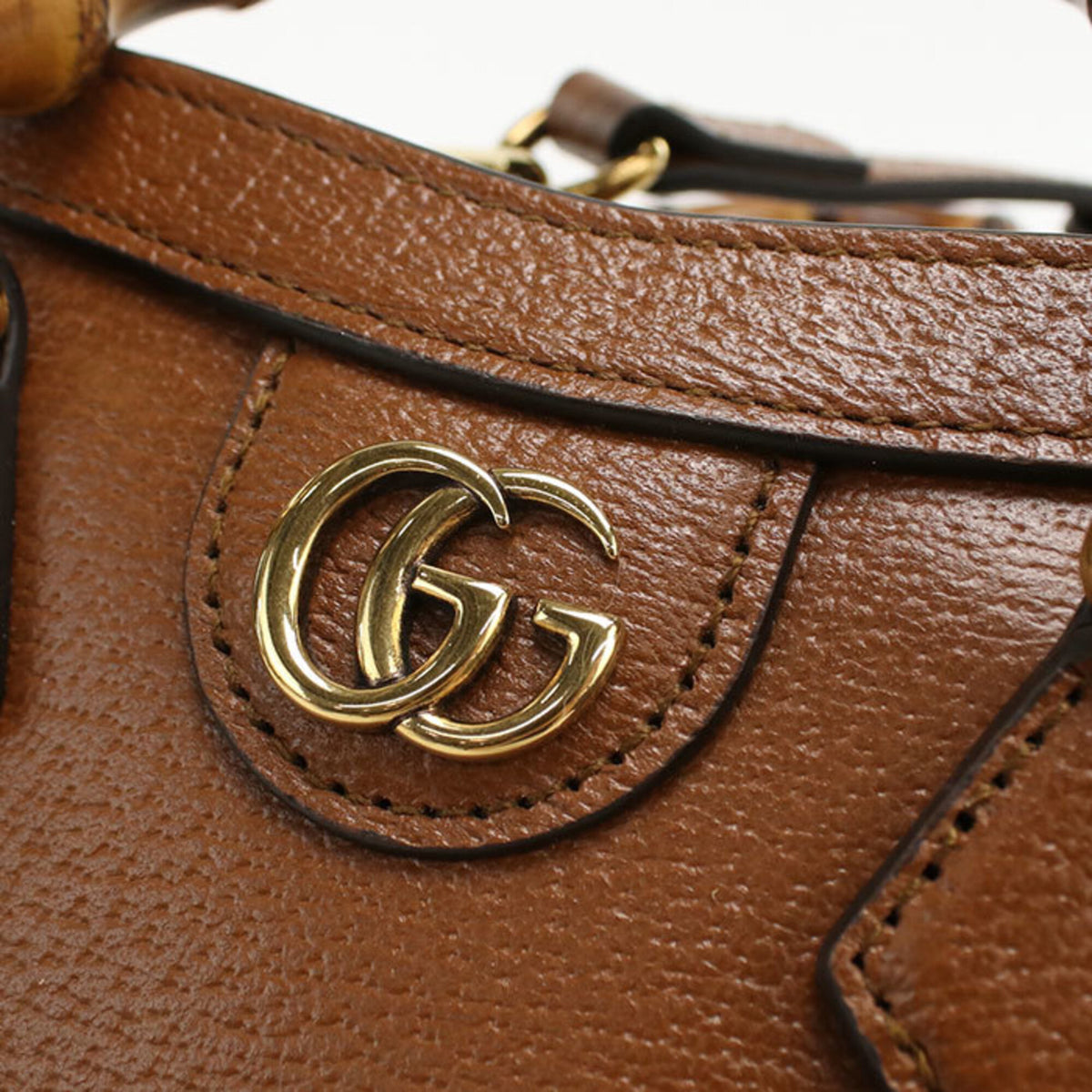 Gucci Brown Leather Tote Bag (Pre-Owned)