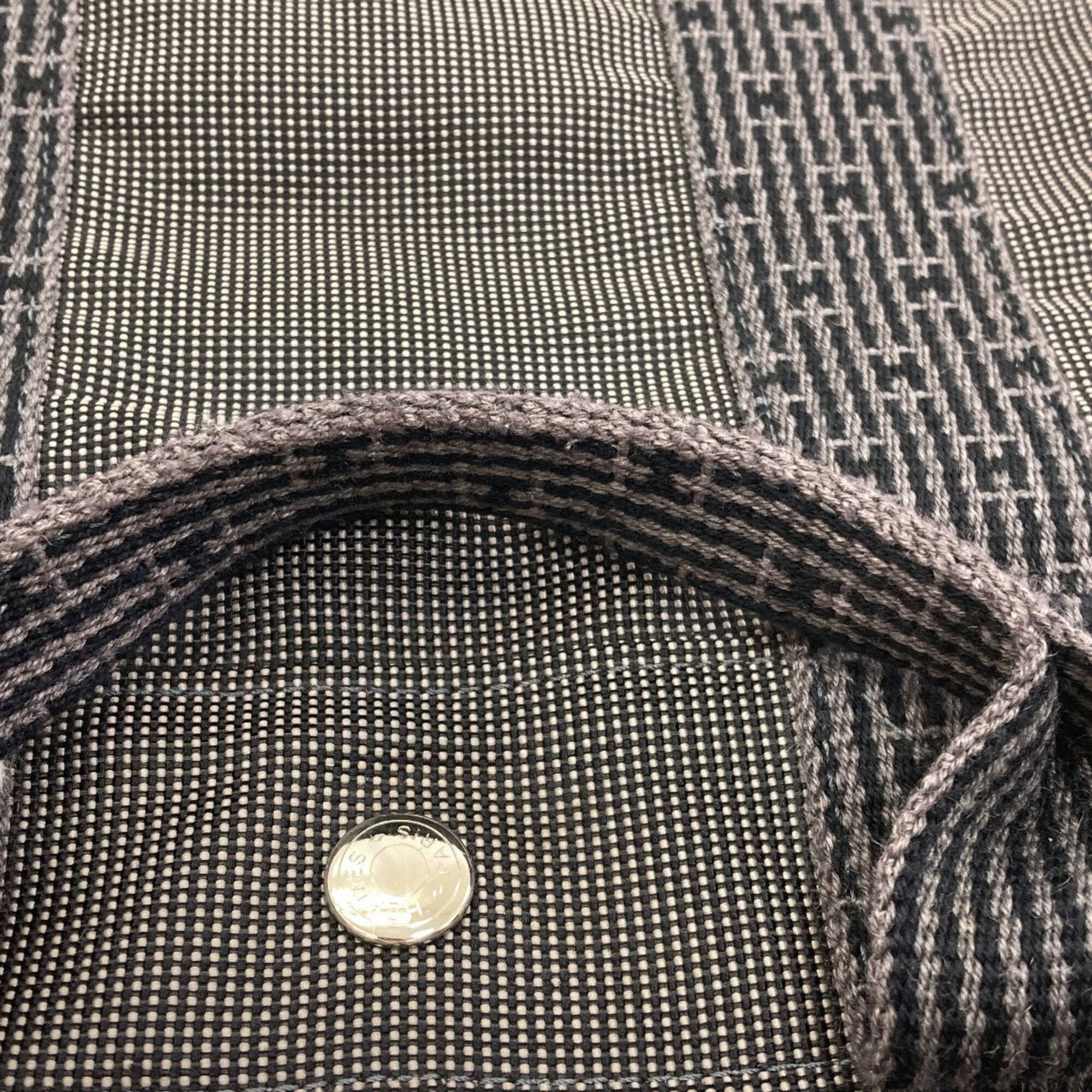 Hermes Her Line Gray Canvas Backpack (Pre-Owned)
