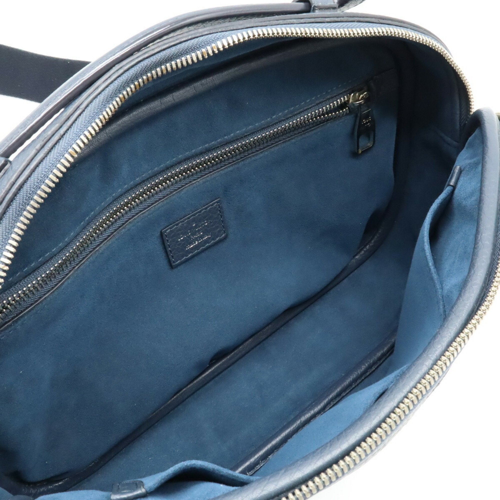 Louis Vuitton Navy Leather Shoulder Bag Sling Bag (Pre-Owned)