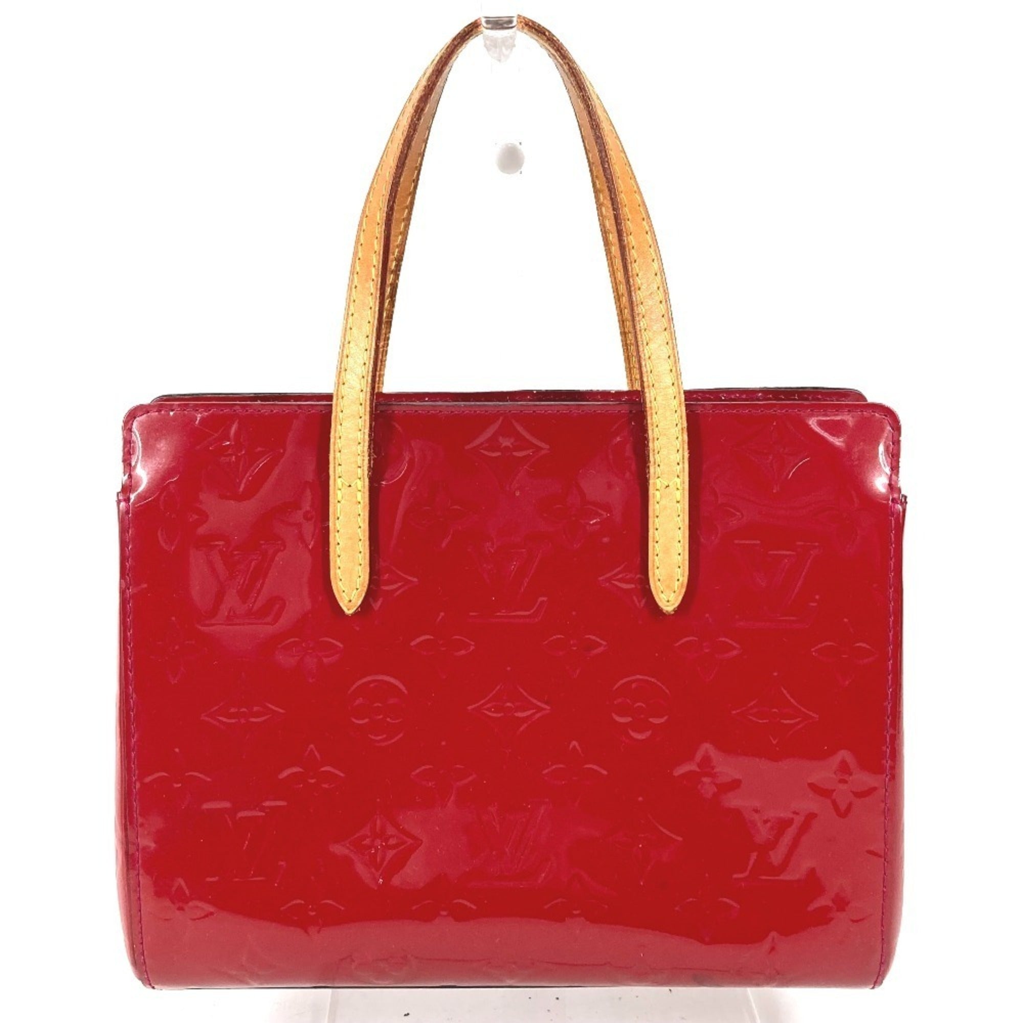 Louis Vuitton Indian Rose Red Color Monogram Vernis Canvas Handbag Tote Bag (Pre-Owned)