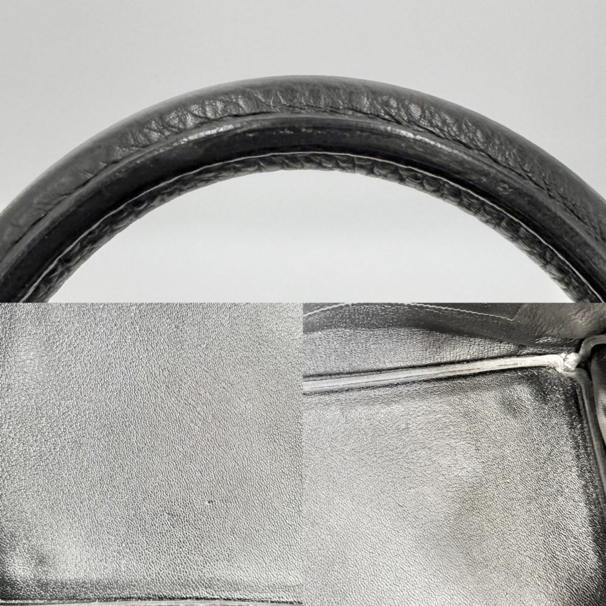 Hermes Black Leather Handbag (Pre-Owned)