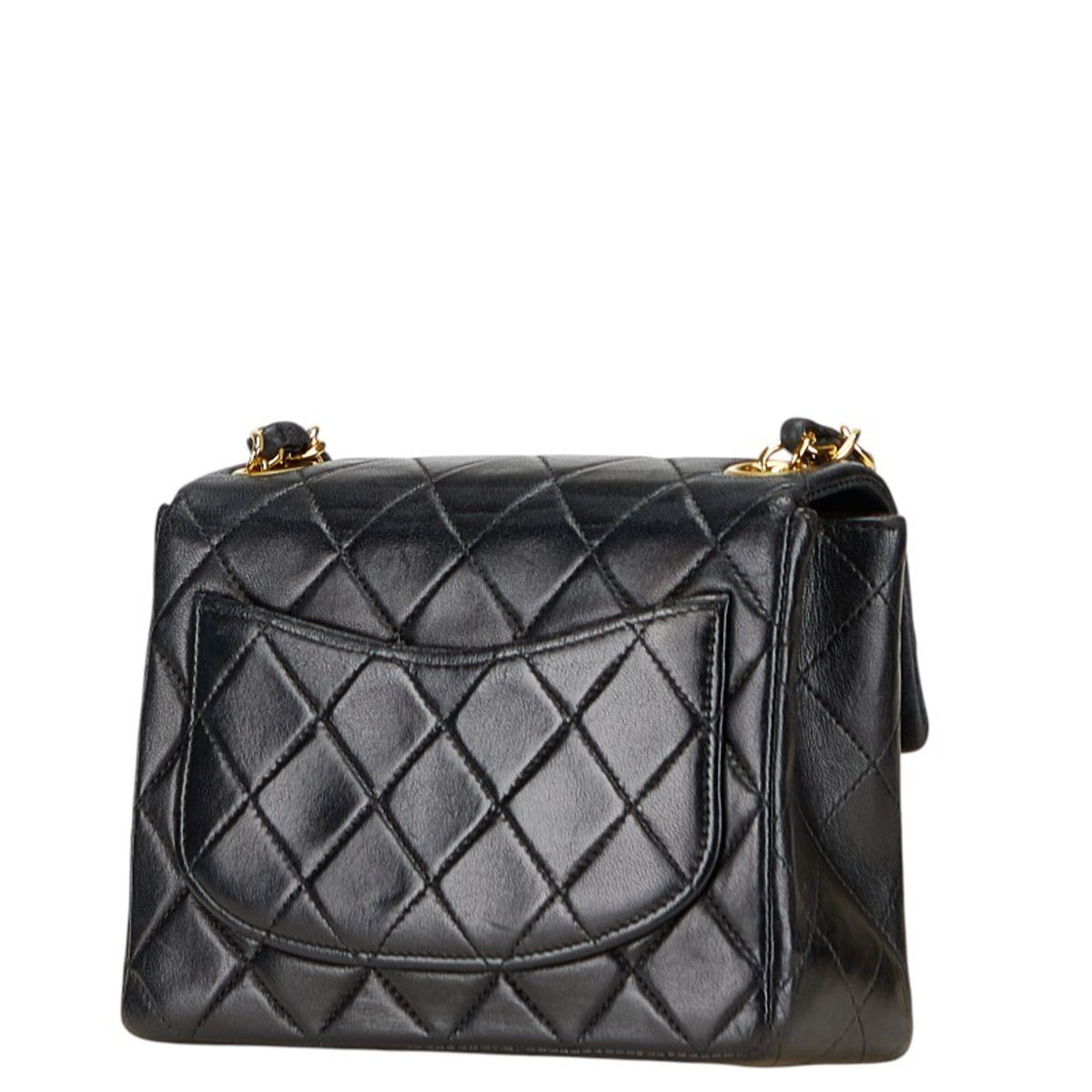 Chanel Matelasse Black Leather Shoulder Bag (Pre-Owned)