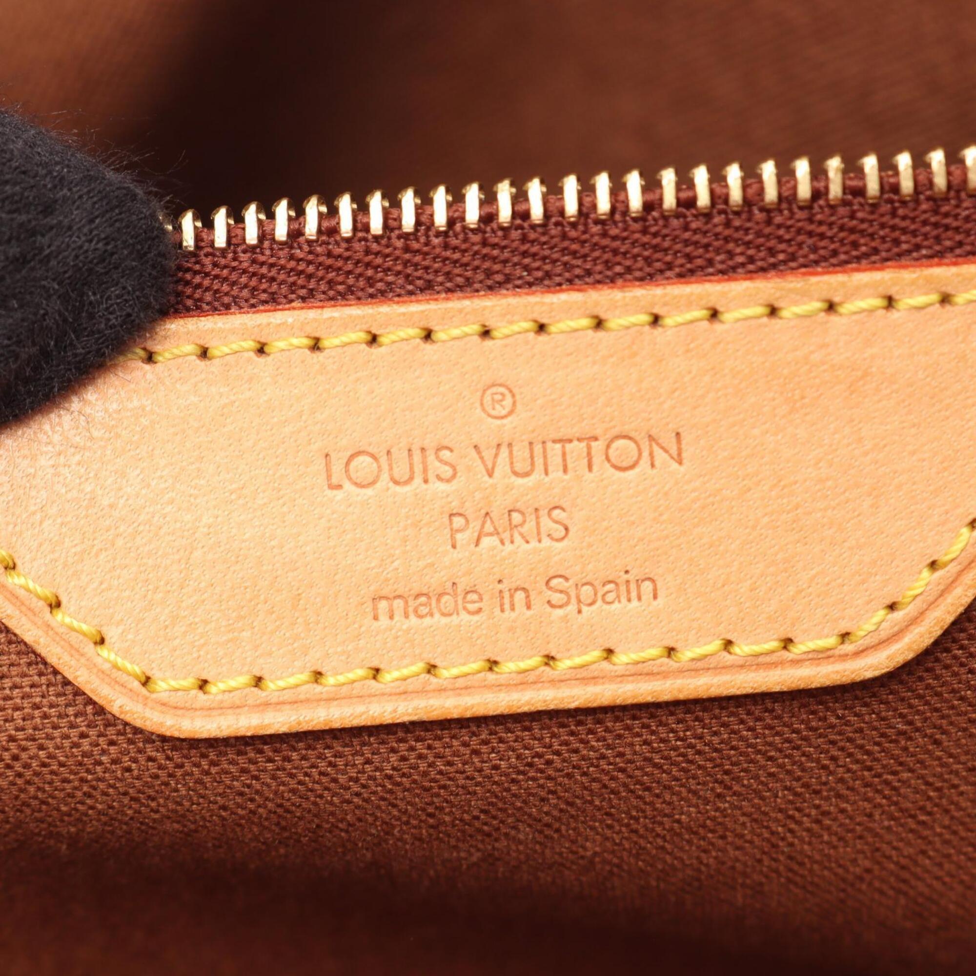 Louis Vuitton Brown Monogram Coated Canvas Leather Handbag Shoulder Bag (Pre-Owned)