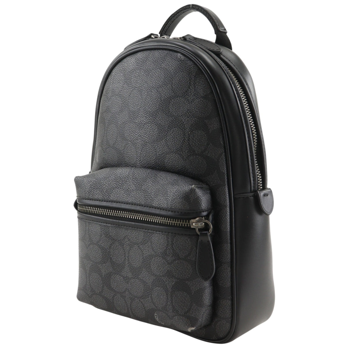 Coach Signature Black Pvc Sling Bag (Pre-Owned)