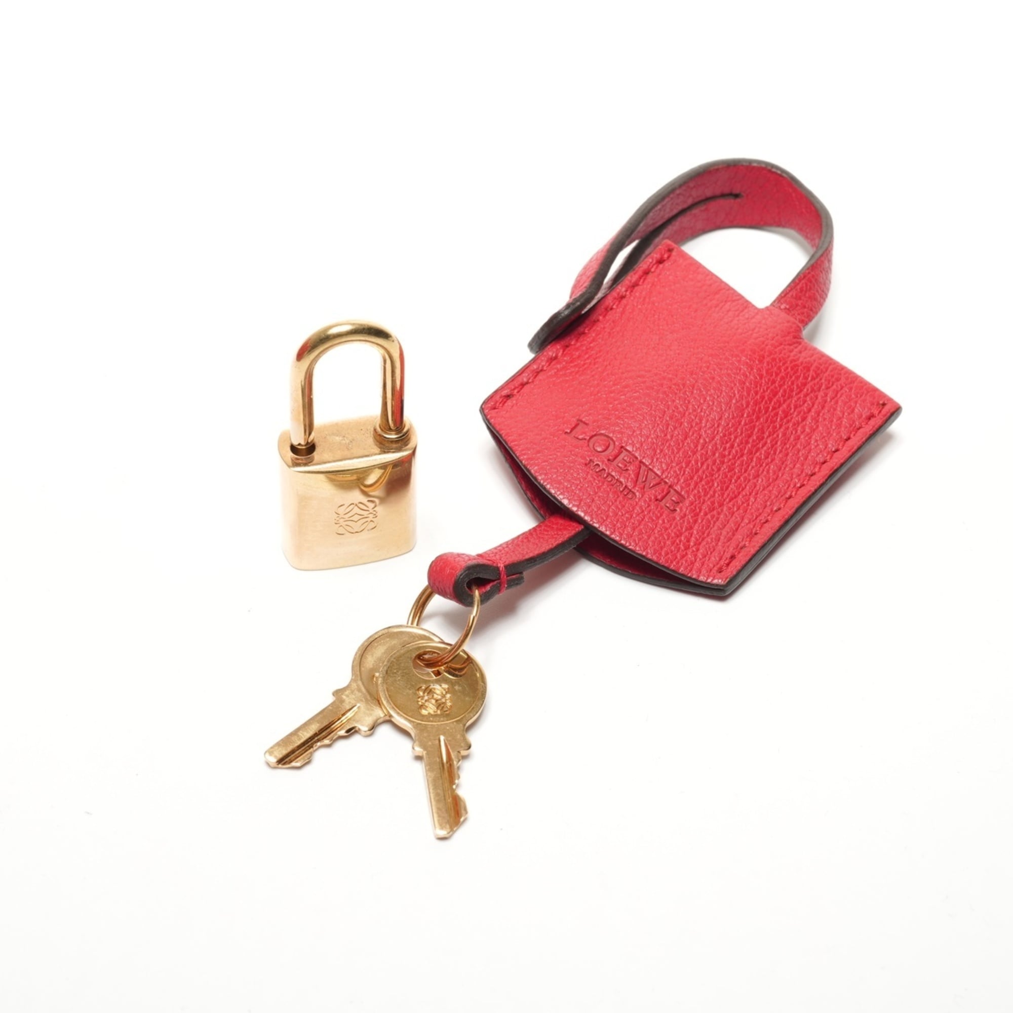 Loewe Amazona Red Color Leather Handbag (Pre-Owned)