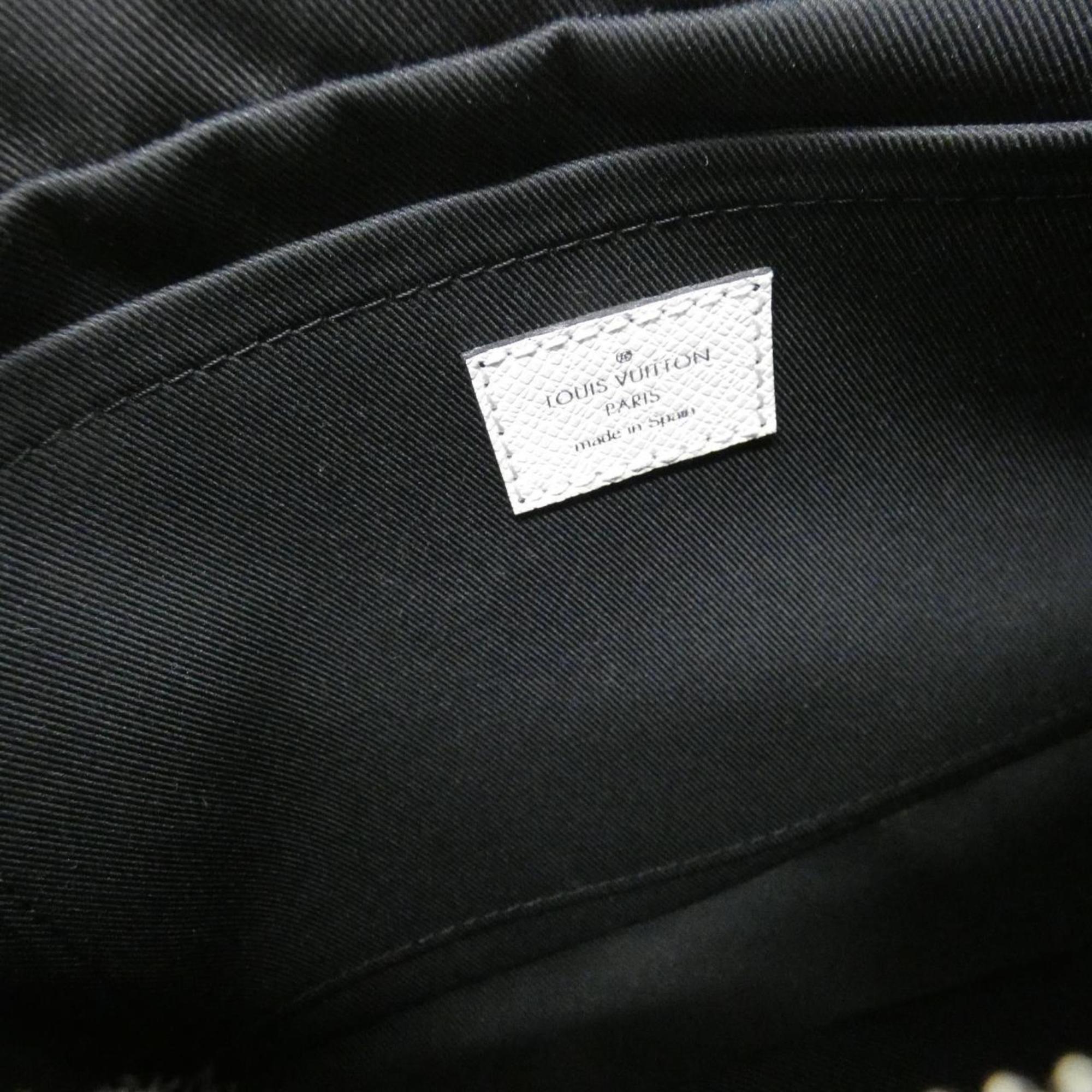 Louis Vuitton White Coated Canvas Leather Shoulder Bag (Pre-Owned)