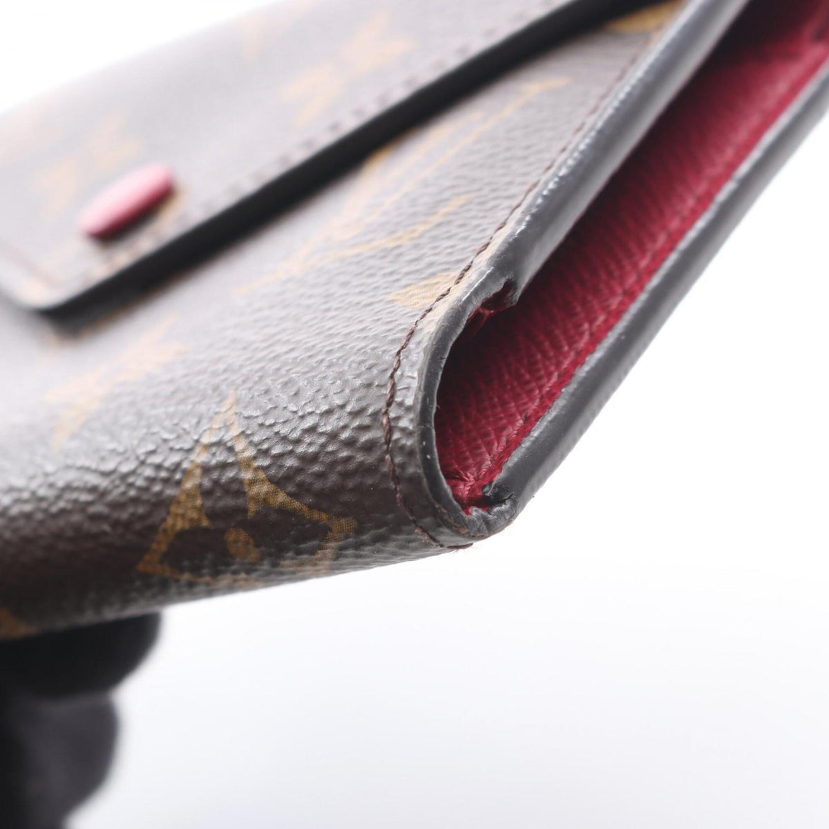 Louis Vuitton Brown Fuchsia Pink Pvc Leather Wallet (Tri-Fold) (Pre-Owned)