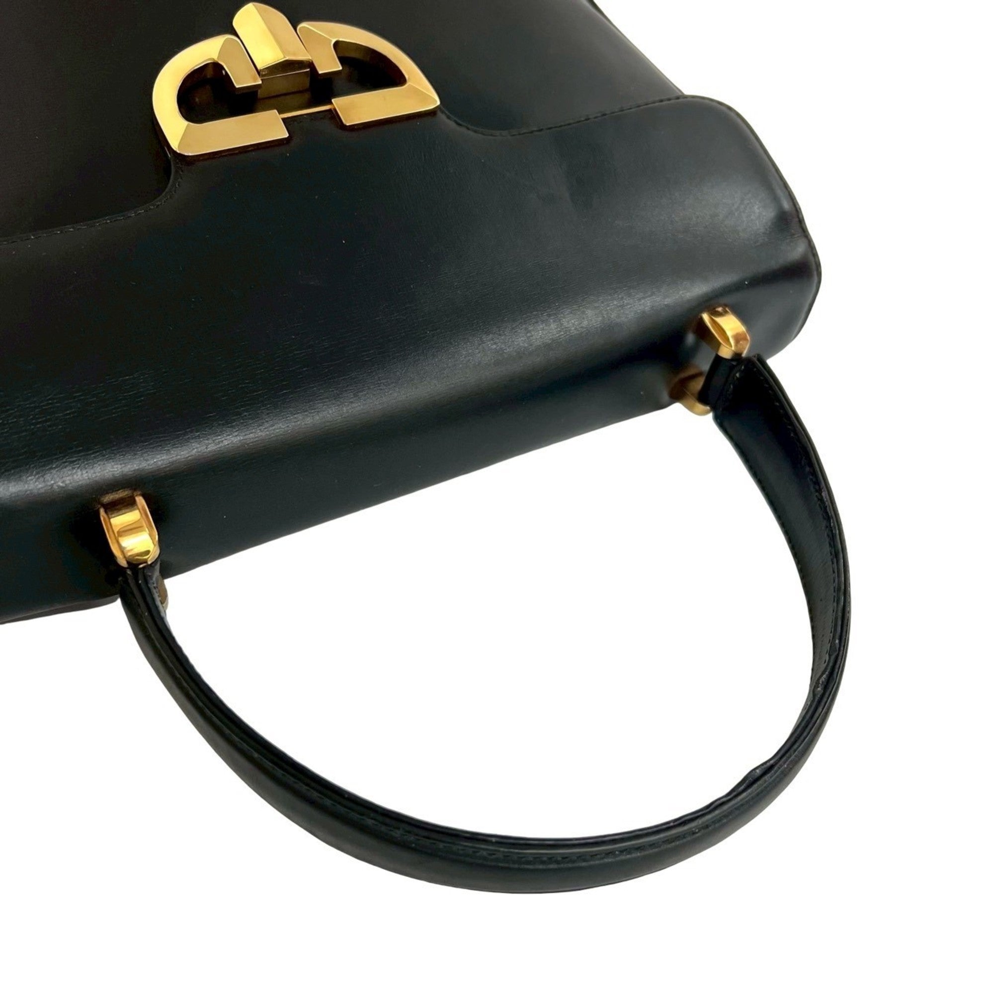 Gucci Black Leather Handbag Tote Bag (Pre-Owned)