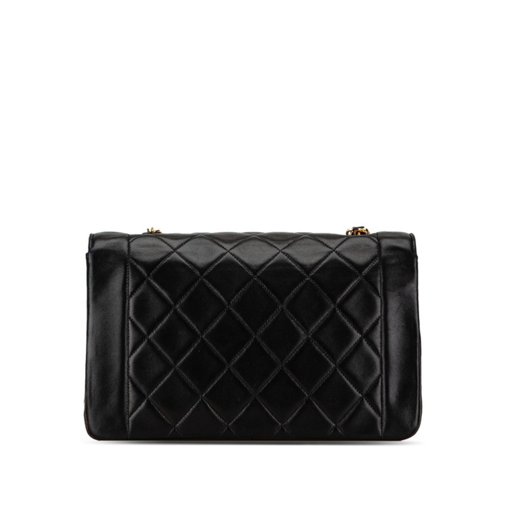 Chanel Black Gold Leather Shoulder Bag (Pre-Owned)