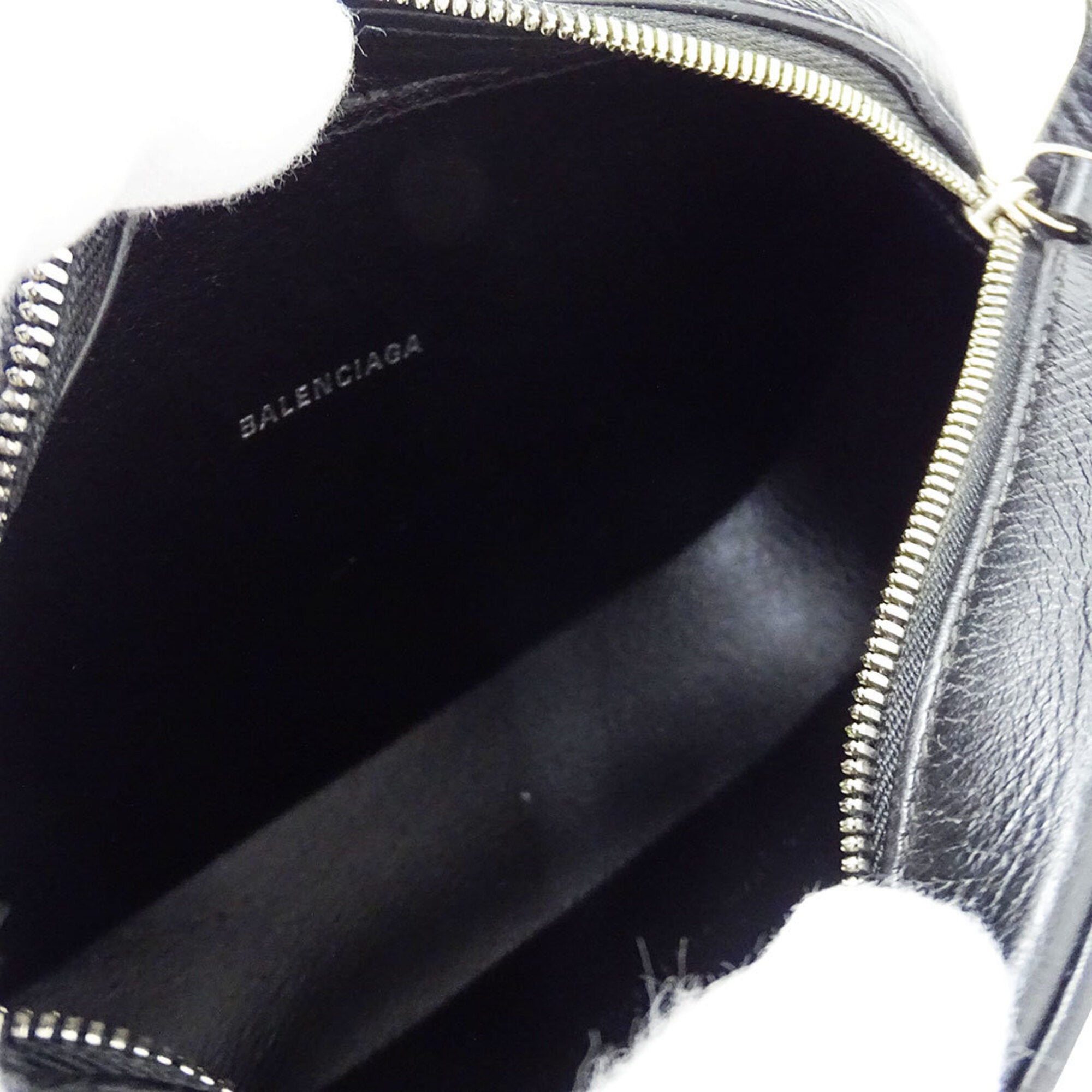 Balenciaga Black Leather Handbag Shoulder Bag (Pre-Owned)