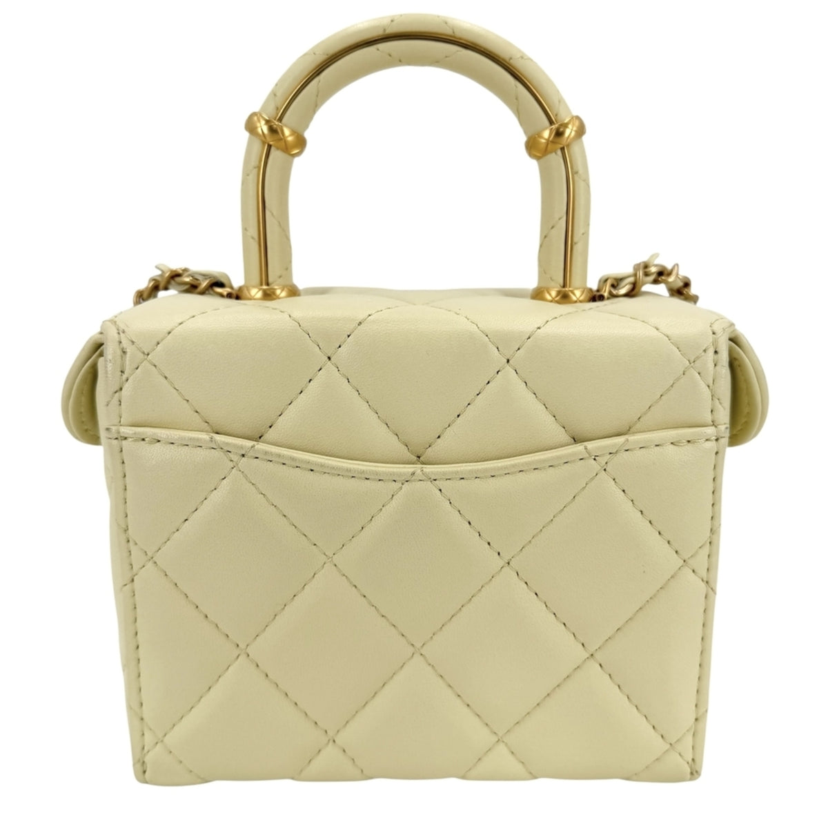 Chanel Matelasse Yellow Leather Handbag Shoulder Bag (Pre-Owned)