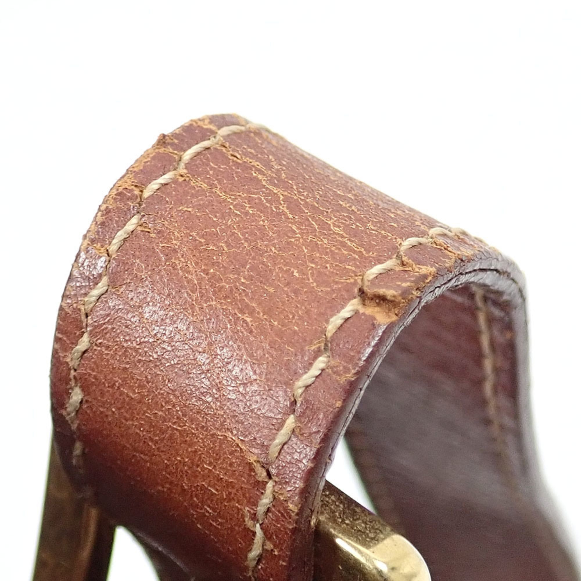 Celine Macadam Brown Leather Shoulder Bag (Pre-Owned)