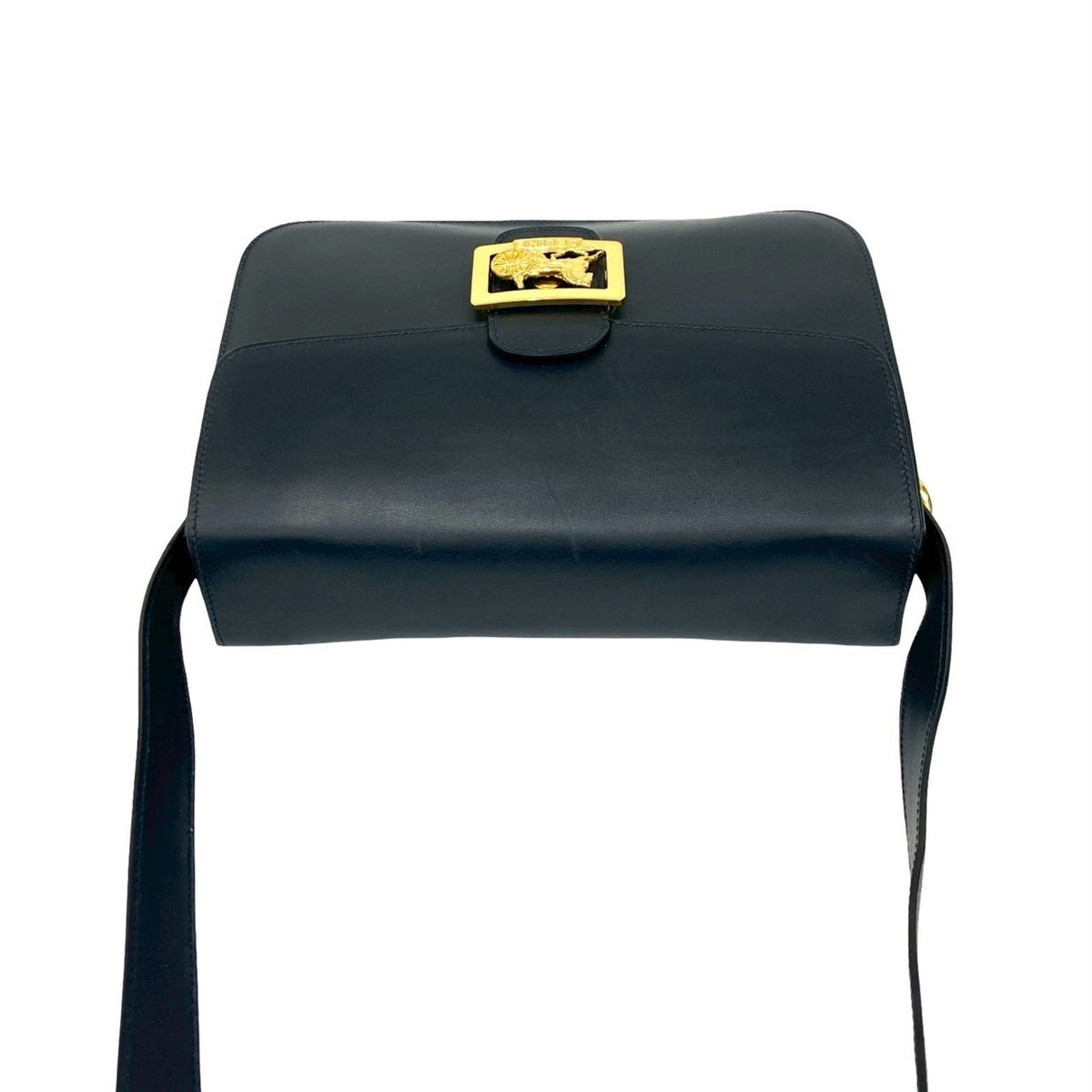 Celine Navy Leather Pochette Shoulder Bag (Pre-Owned)