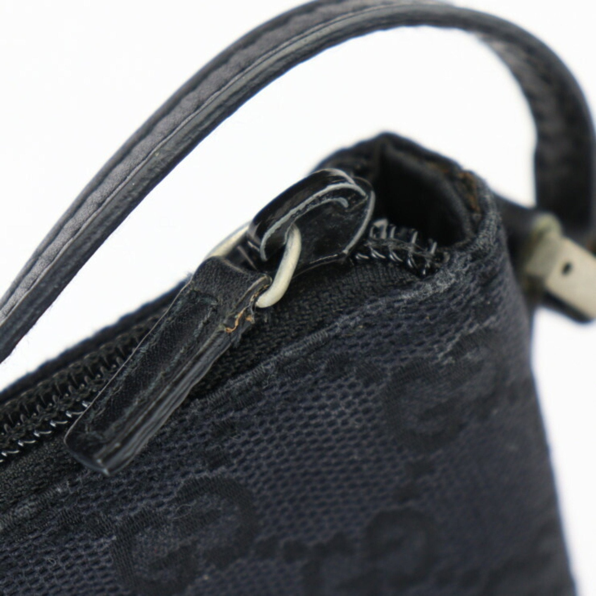 Gucci Black Canvas Leather Handbag (Pre-Owned)