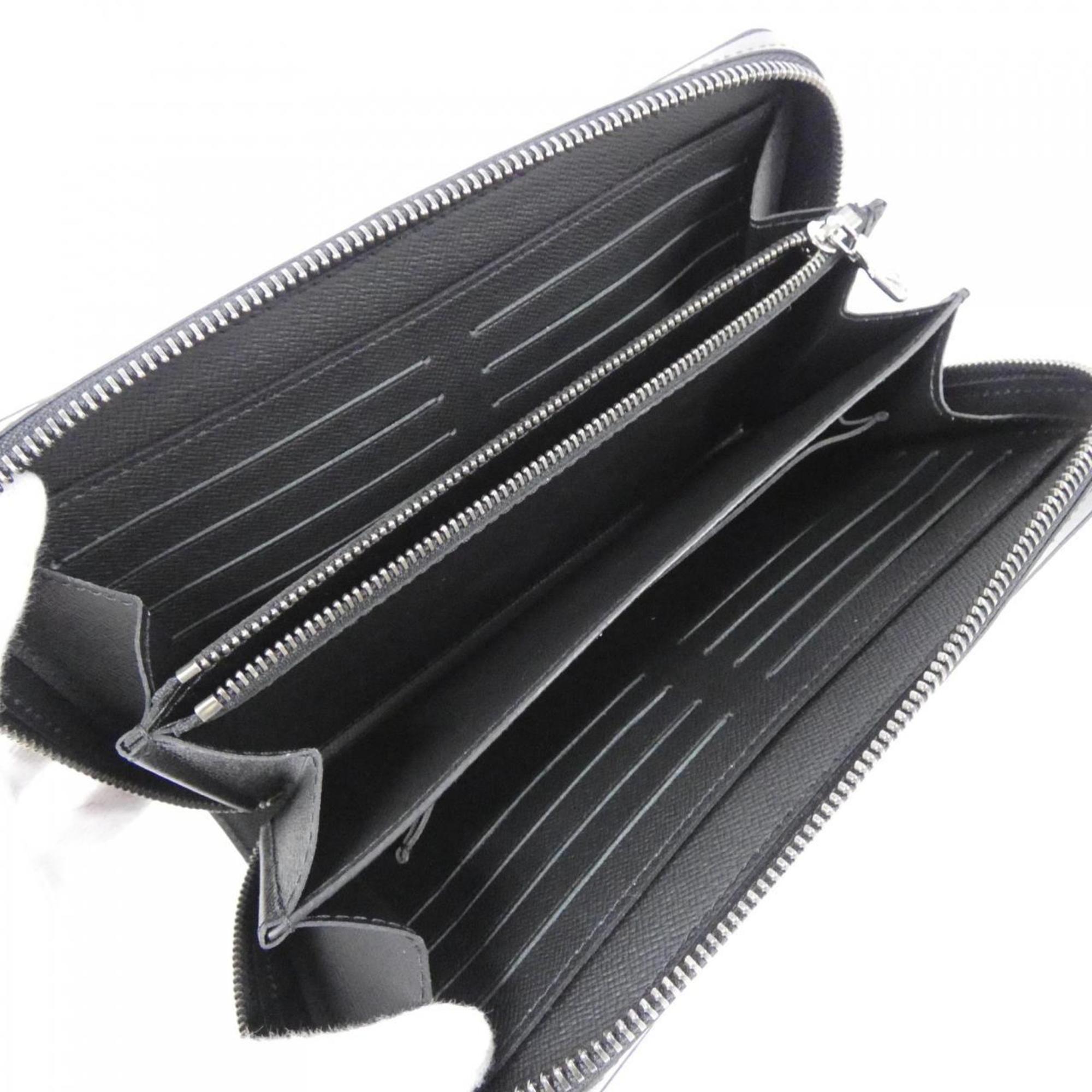 Louis Vuitton Black Coated Canvas Long Wallet (Bi-Fold) (Pre-Owned)